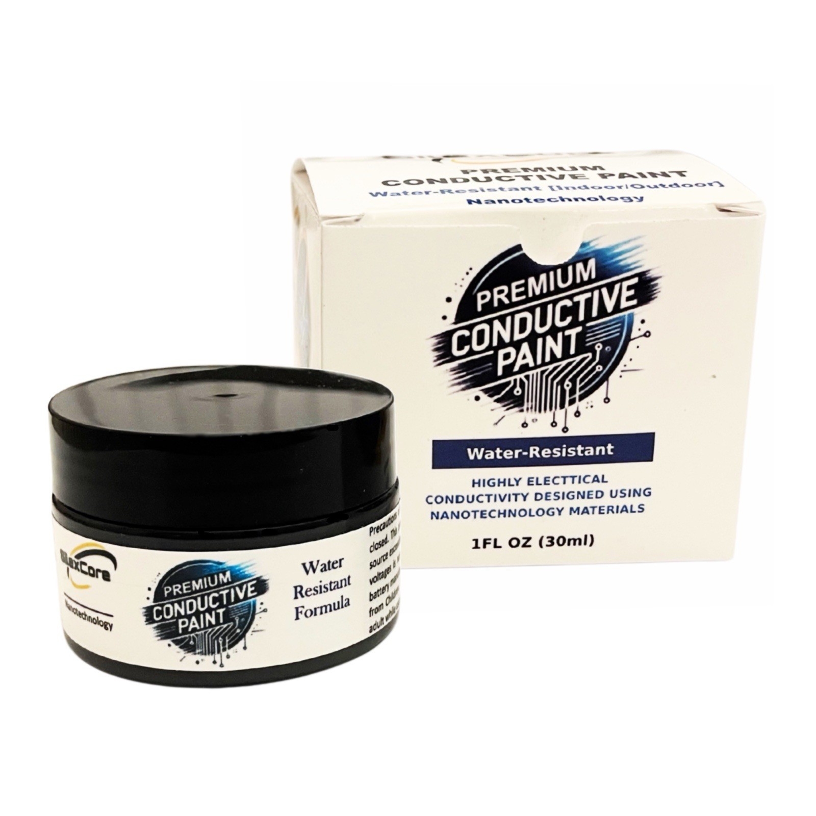 Conductive Paint Premium, Highly Electrical Conductivity, Water Resistant (1 OZ)