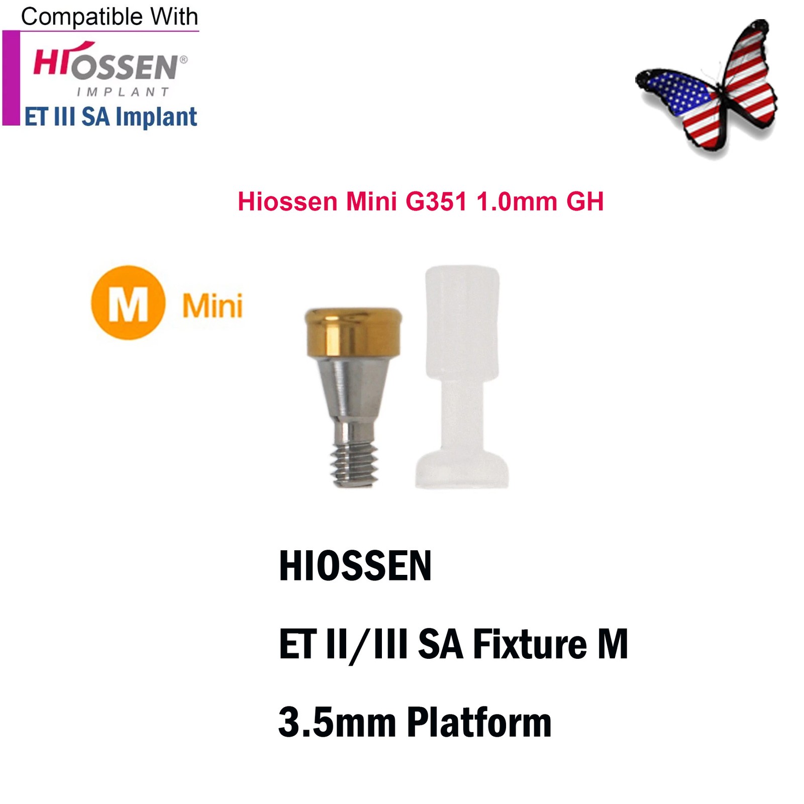 US Ship Locator Abutment Male Caps Inserts Compatible Hiossen Nobel Zimmer TSV