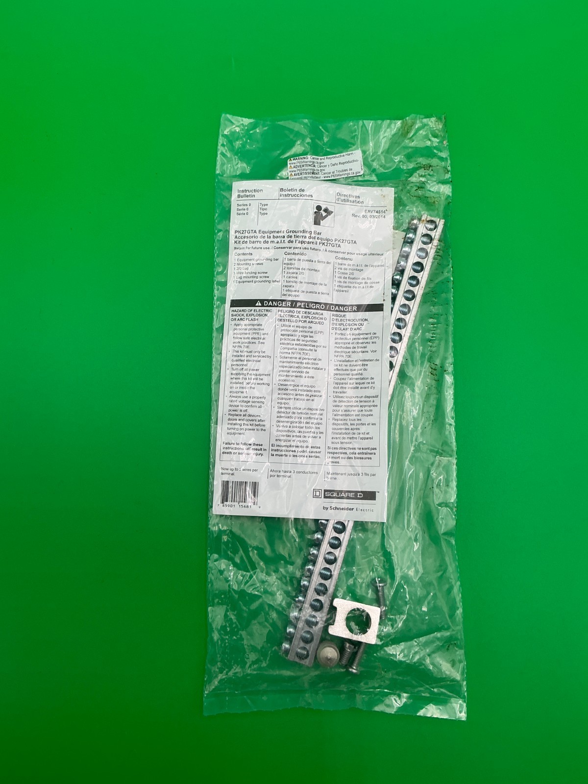 Square D PK27GTA Ground Bar Kit New