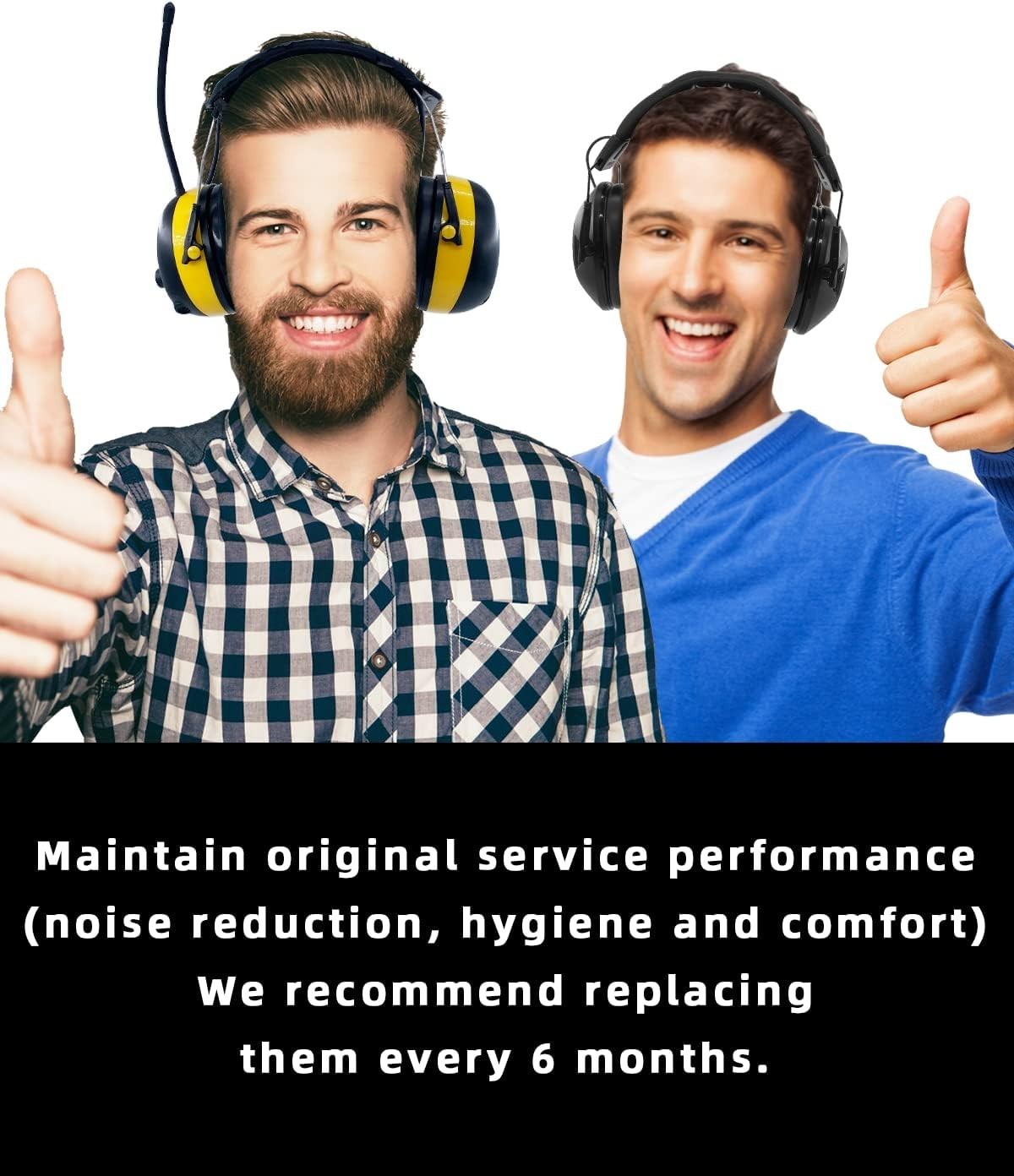 PROHEAR FEP01-1Pair Replacement Foam Ear Pads (Upgraded) for 3M WorkTunes