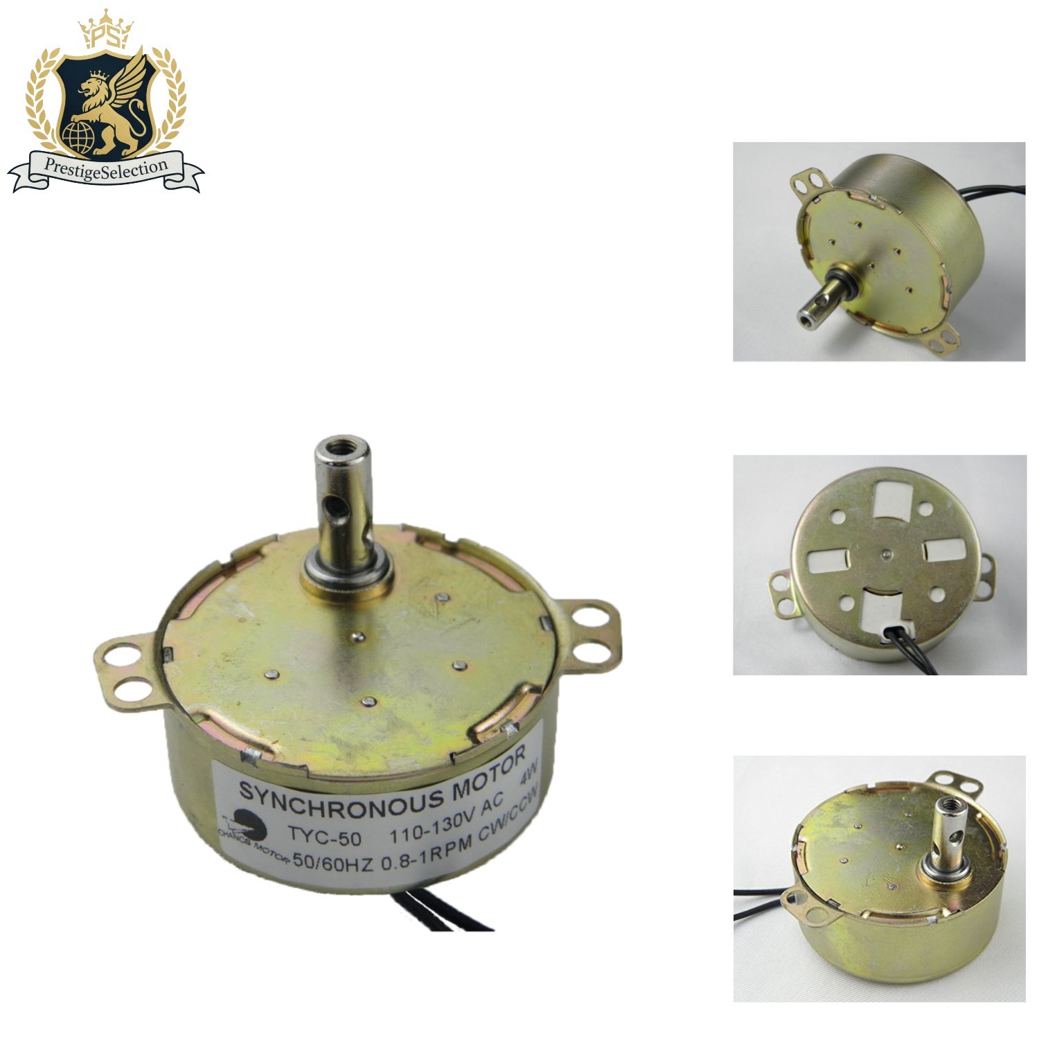 Efficient 110V AC Synchronous Motor 0.8-1RPM CW/CCW for Art Projects & Models