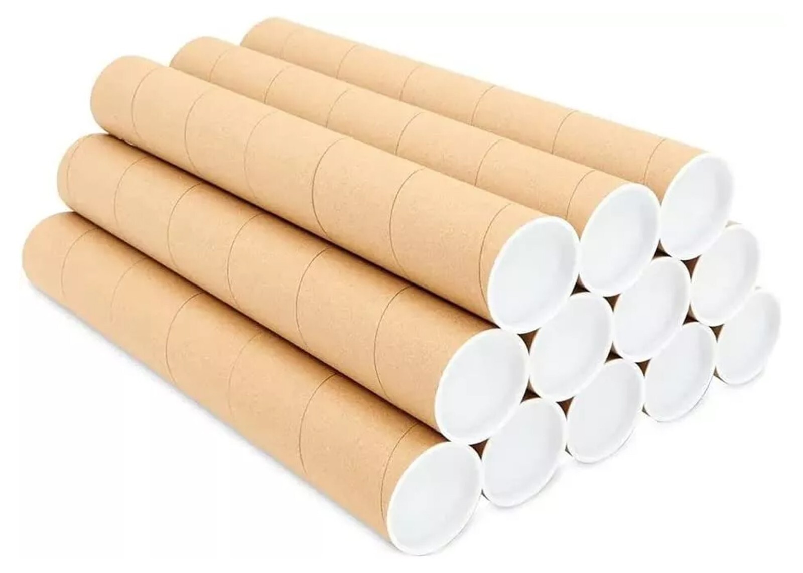 3″ x 15″ Heavy Duty Mailing Shipping Tubes with End Caps Made in USA (24 Pack)