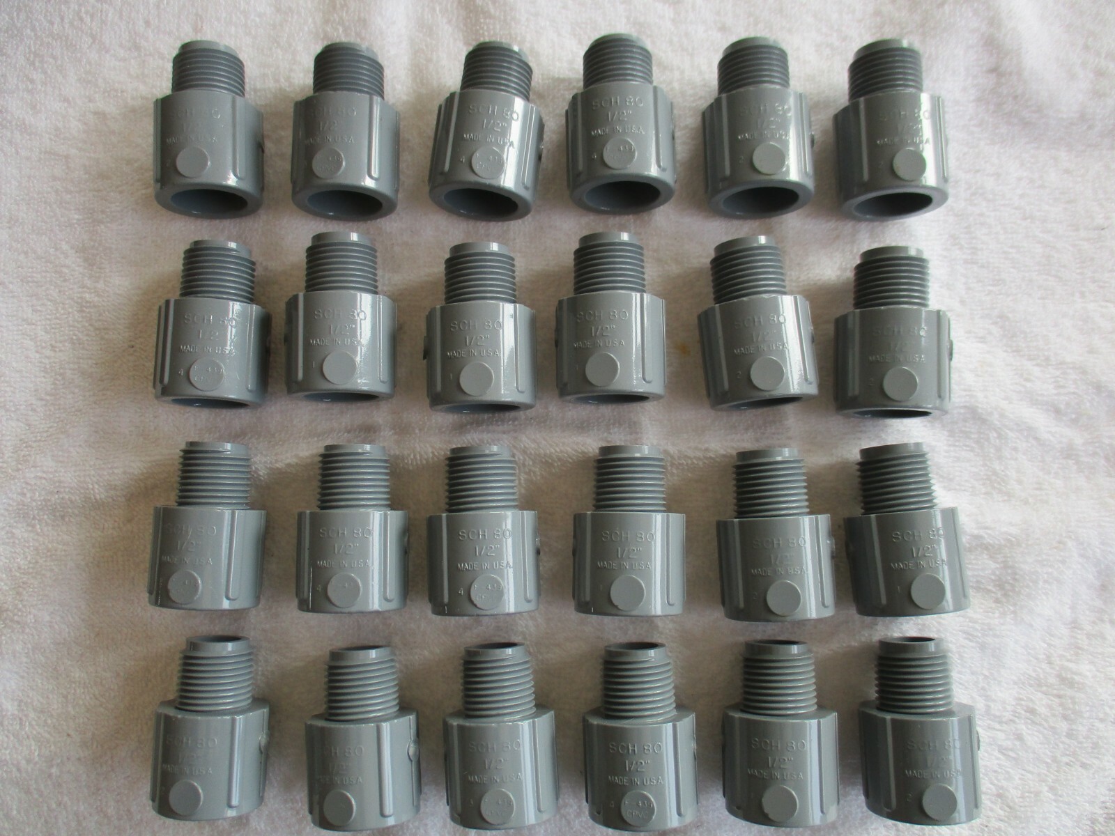 1/2″ Male Adapter – CPVC Heavy Duty SCH 80 – {Lot of 24} – FREE SHIPPING