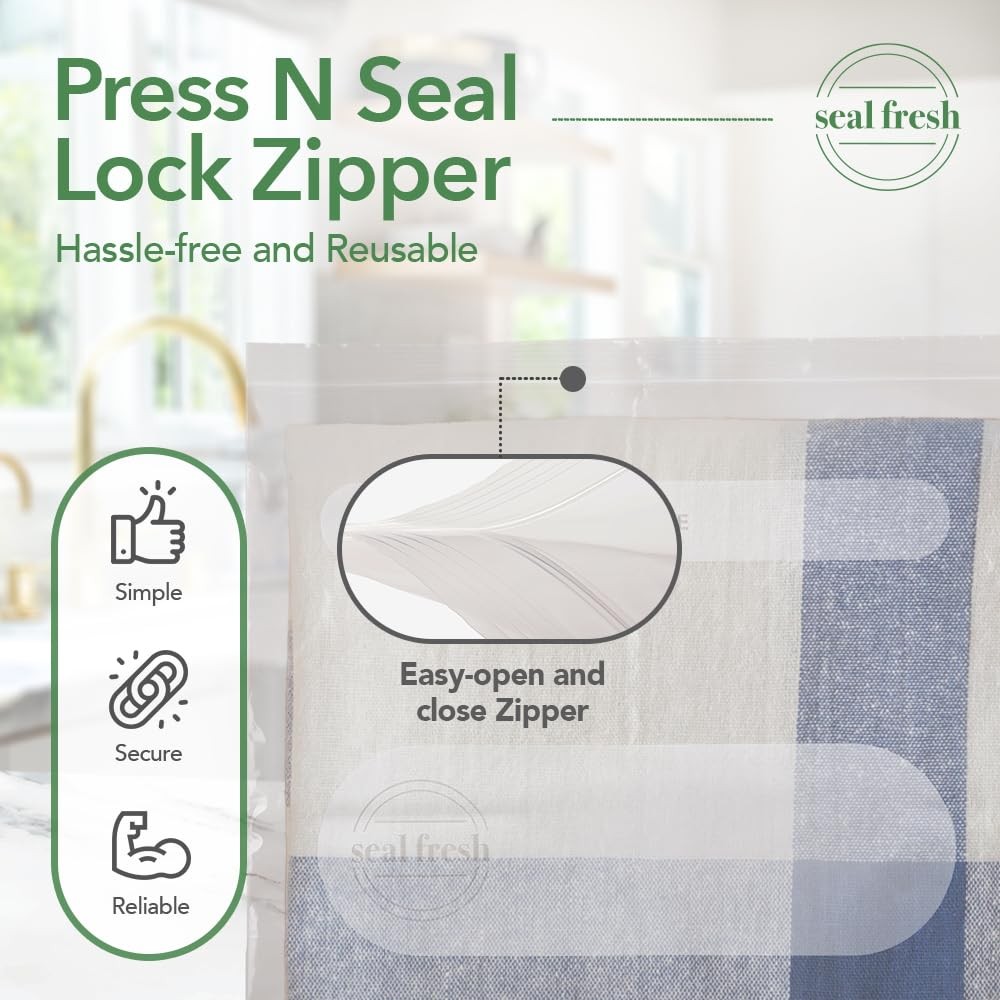 Seal Fresh 3 Gallon Large Plastic Storage Bags – 16 x 18 15 Count –