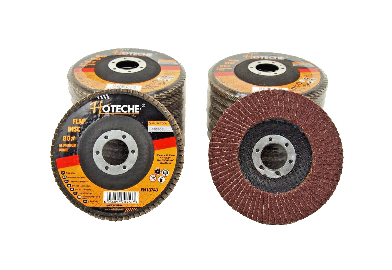 Lot of (20) Aluminum Oxide Flap Disc Grinding wheel 4-1/2″x7/8″ 80 Grit 550308