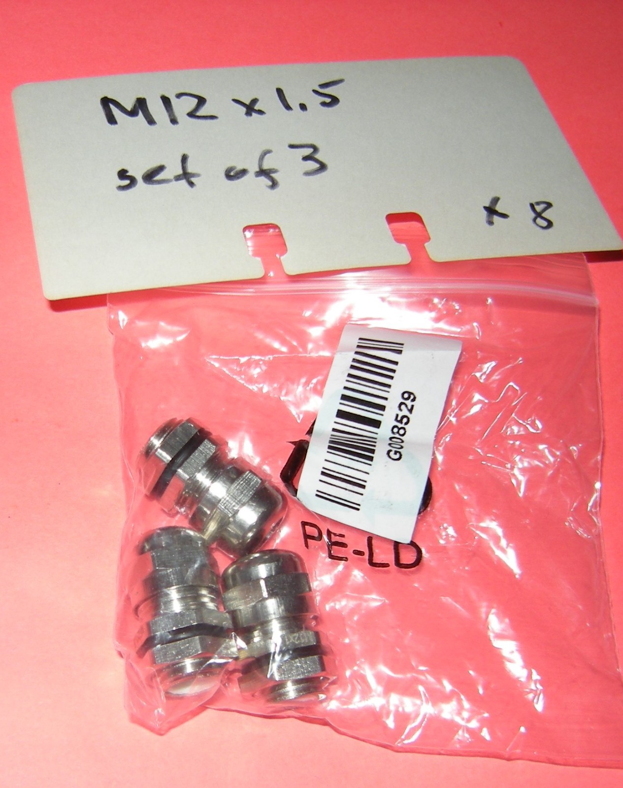 CABLE GLANDS COMPRESSION M12 PG7 IP68 WATERPROOF STAINLESS STEEL set of 3