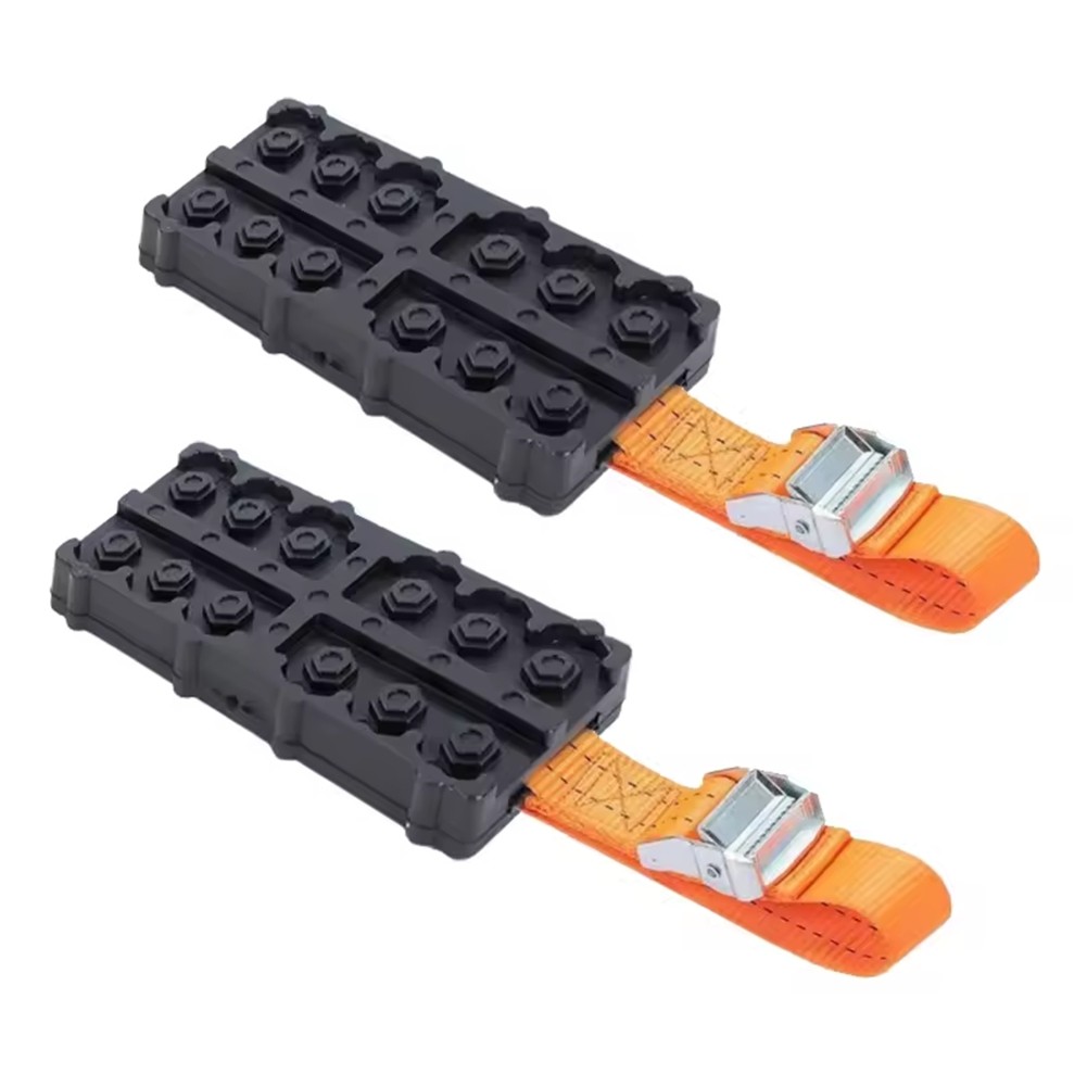 2 Pack Car Snow Chains, Emergency Traction Chains for Snow, Sand, Mud5057