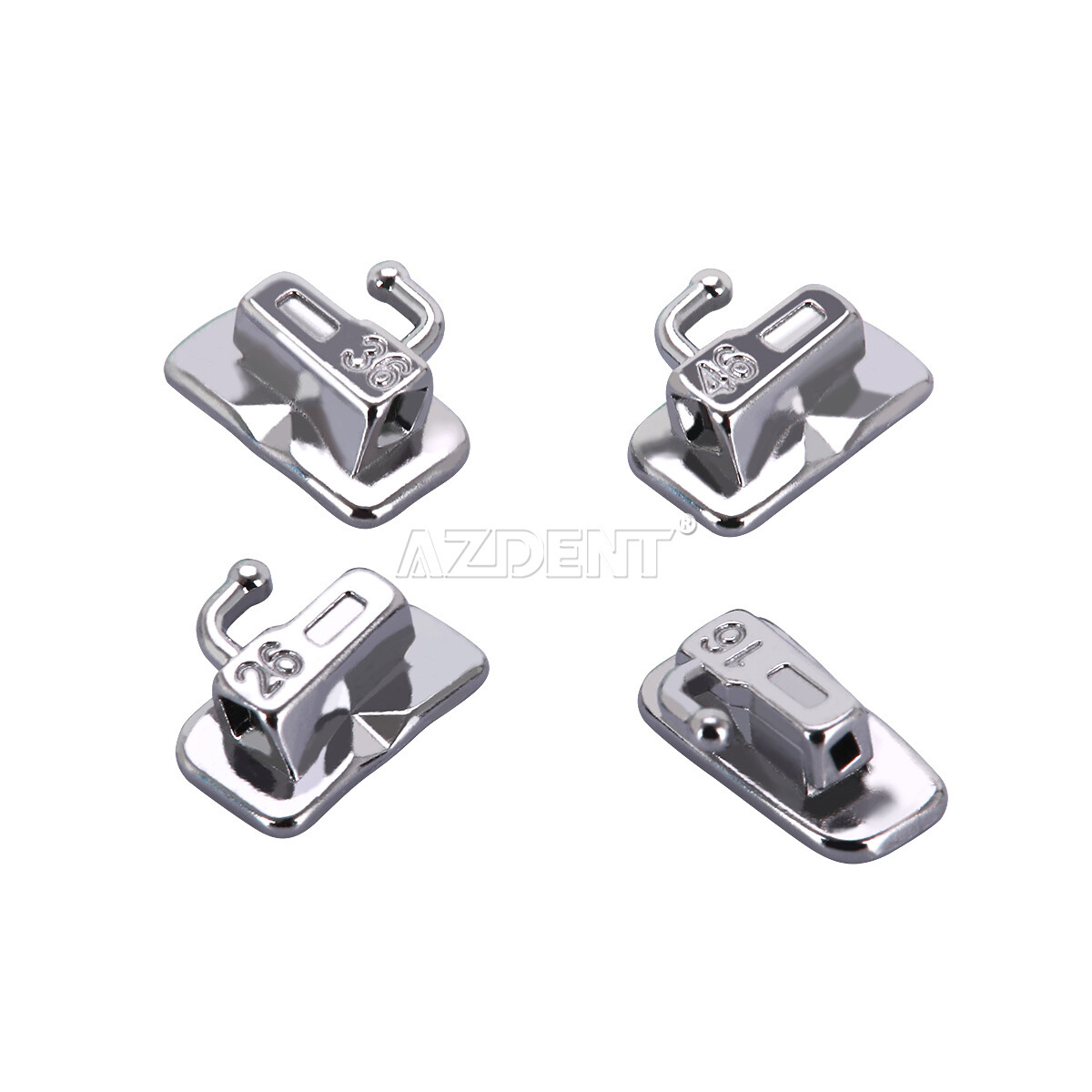 100X Dental Ortho MIM Self Ligating Bracket Brace Mini Roth.022 Hooks 345 AZDENT