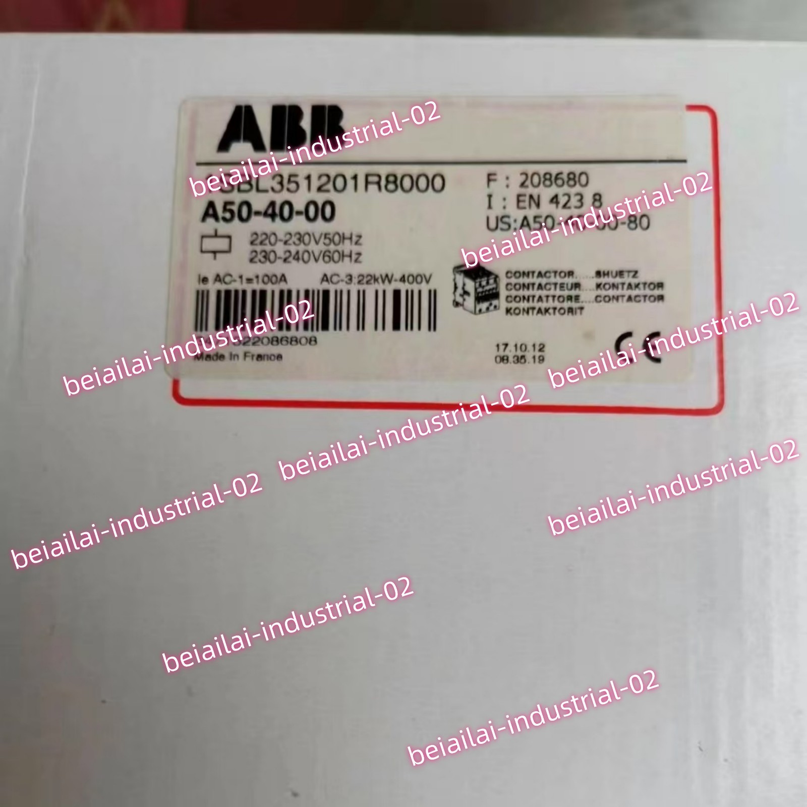 ABB A50-40-00 220V Contactor#1pcs new in box