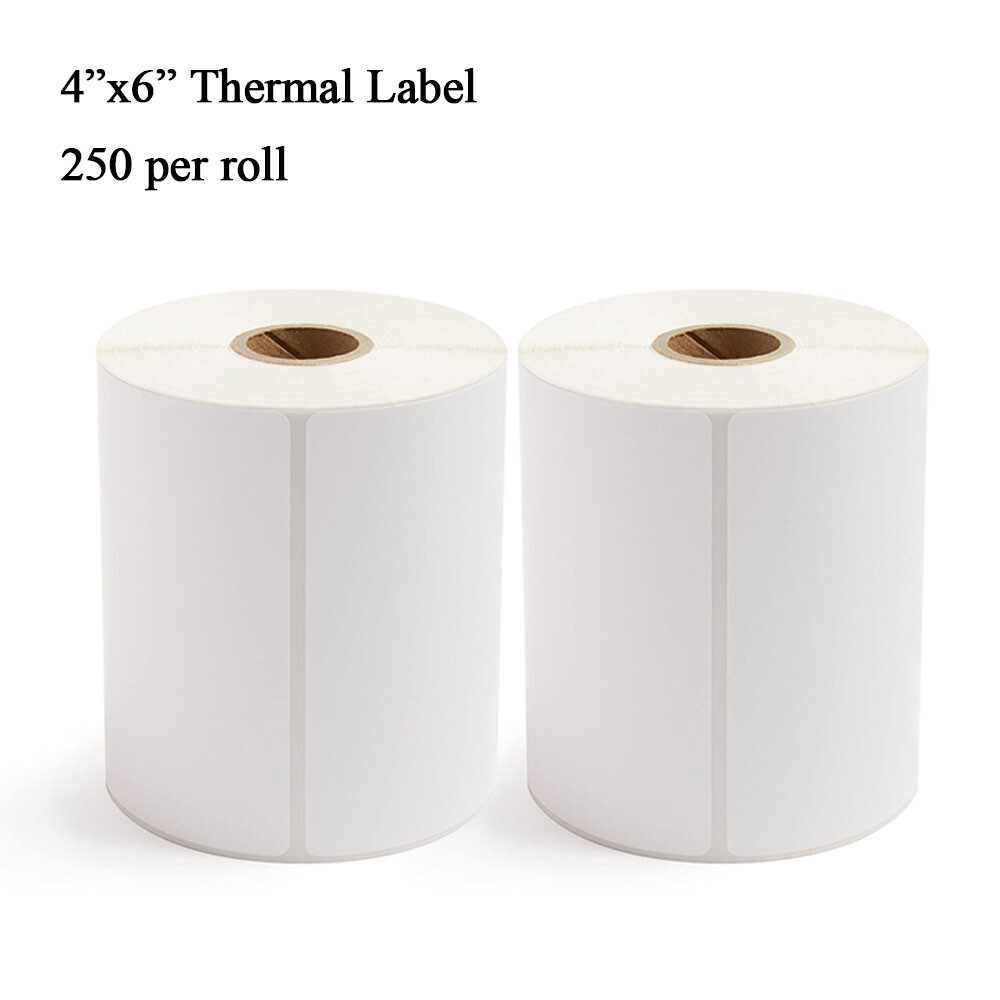 2 Rolls 4×6 Direct Thermal Shipping Labels For Zebra Eltron Rollo – 250 per Roll