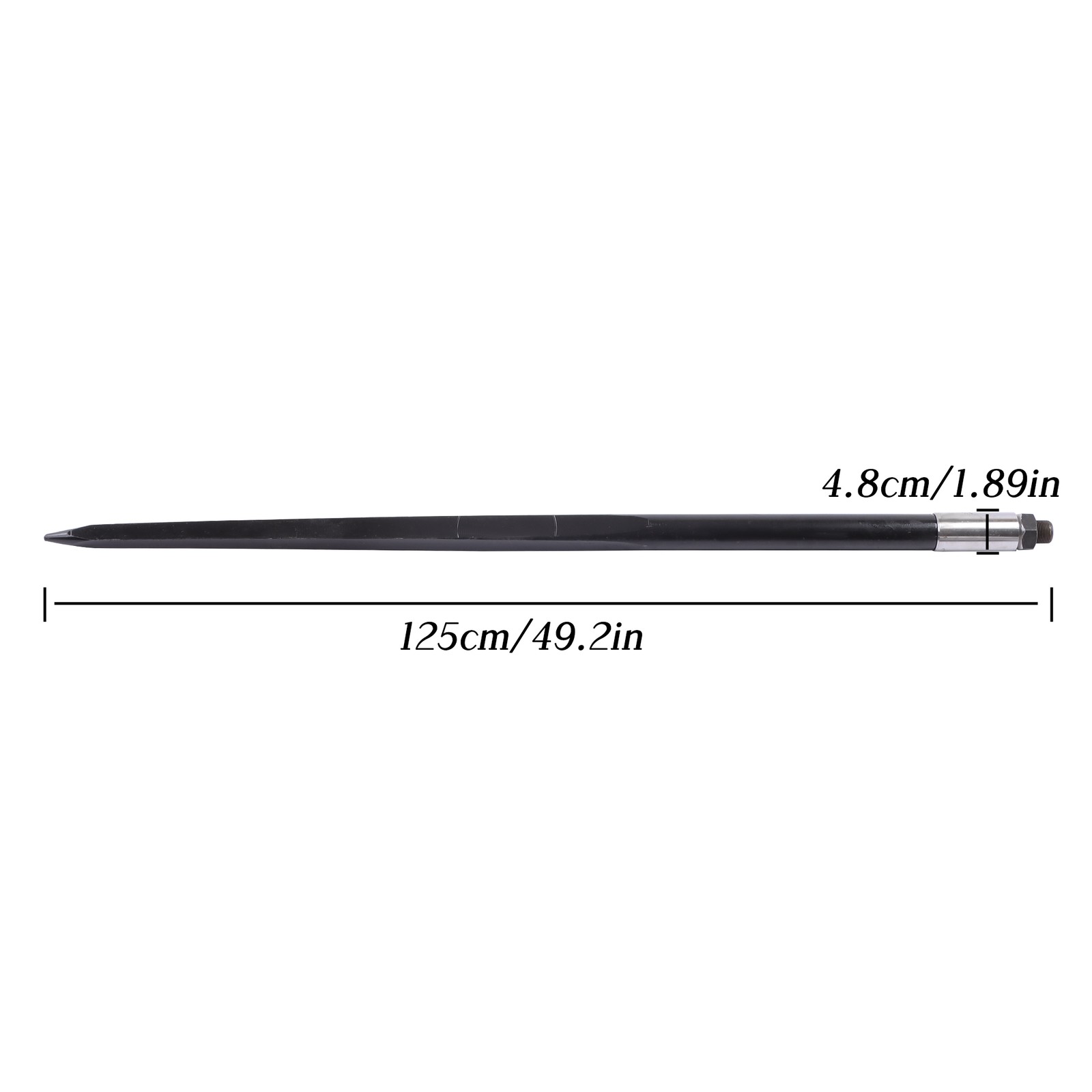 49″ Square Hay Spike Bale Spear Wide Tine Spike Skid Conus For Tractor 2PCS