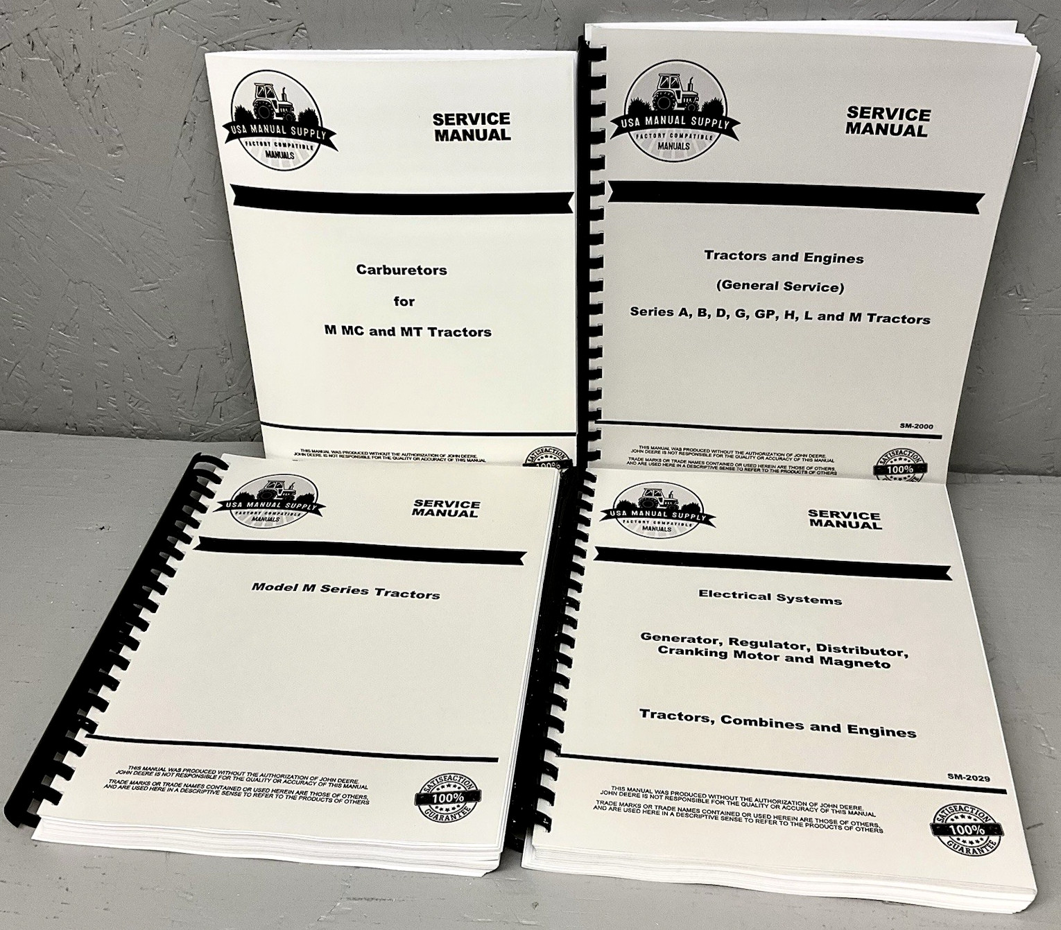 Complete Service Manual Set fits John Deere M MI Tractor Repair Shop Technical
