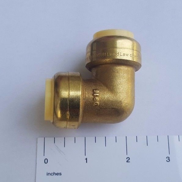 10 PIECES 3/4″ X 3/4″ PUSH FIT ELBOWS FITTINGS – LEAD FREE BRASS