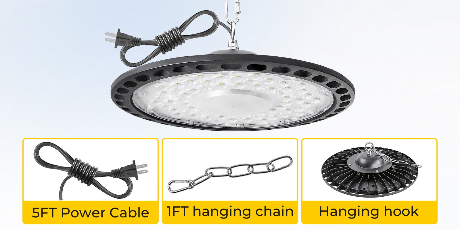 12Pcs 500W UFO Led High Bay Light Shop Industrial Commercial Warehouse Gym Light
