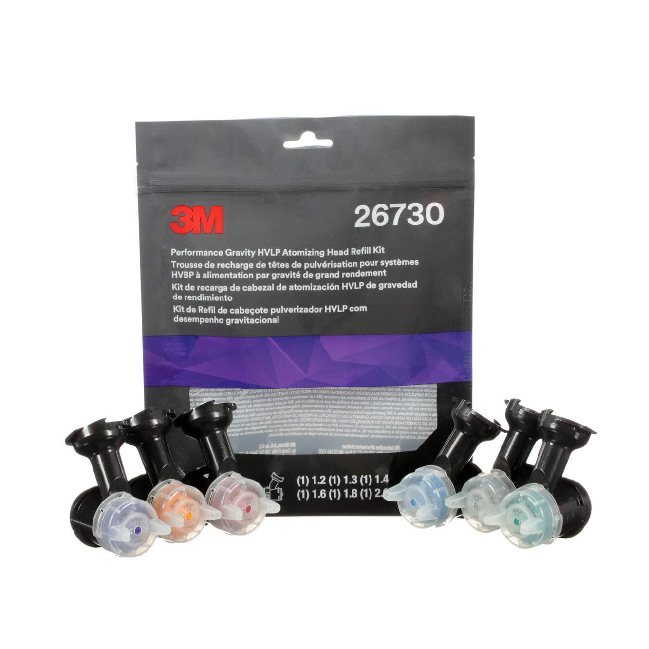 3M Performance Gravity HVLP Atomizing Head Variety Kit 1.2-2.0 for PPS 2.0