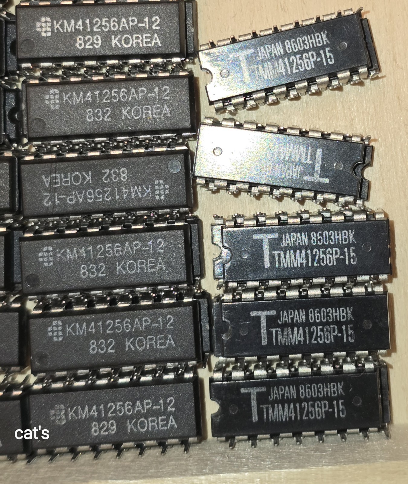 Vintage 256K DRAM Memory IC Chip Lot Toshiba TMM41256P-15 Samsung KM41256…