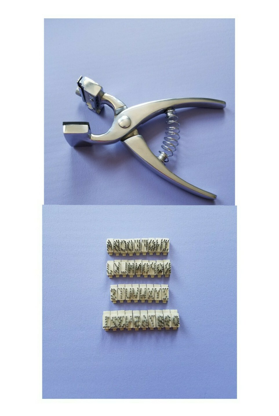 Small Tattoo Plier Kit 5/16″ with 0-9 & A-Z / Farm Animal / Livestock