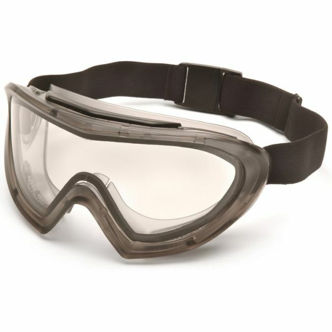 Pyramex Capstone Direct or Indirect Vented Goggle Clear Anti-Fog Lens
