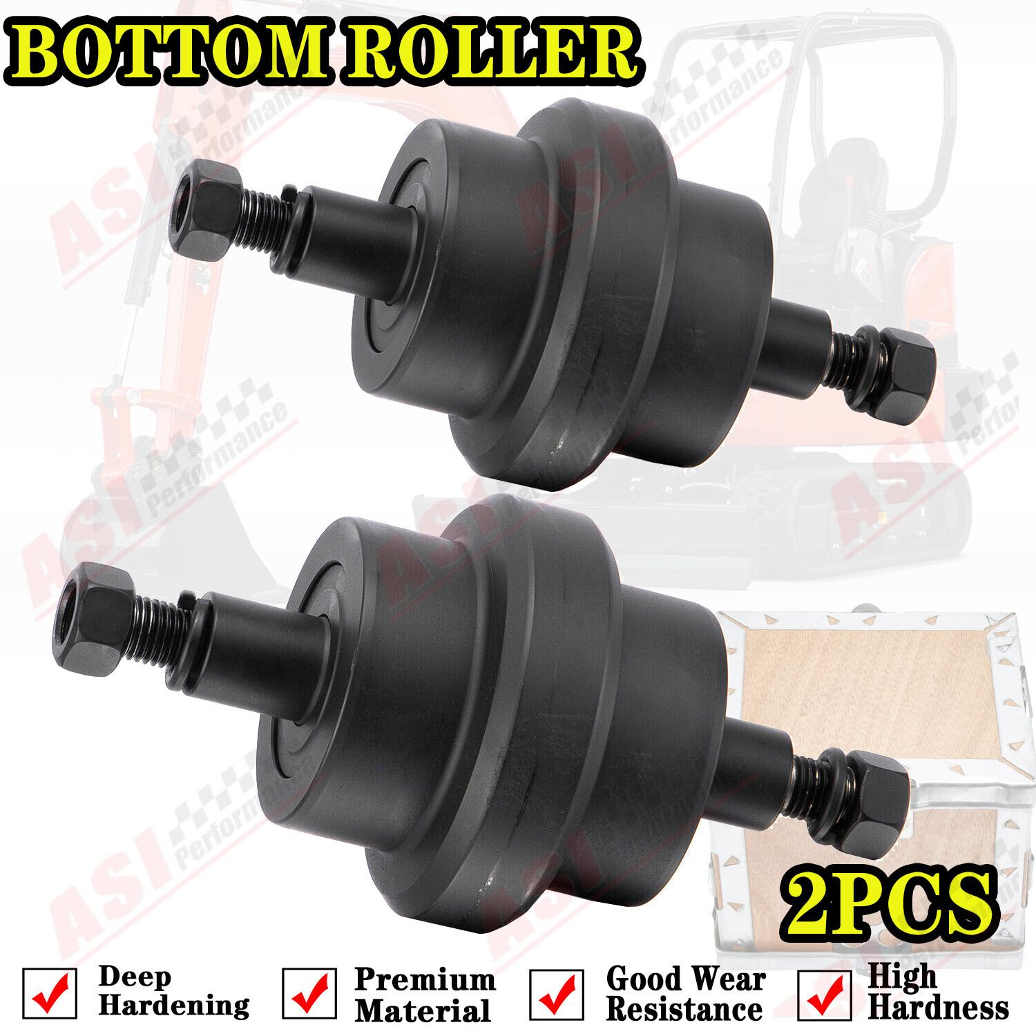 2x Bottom Track Roller 6814890 For Bobcat 337 337D 341 341D 435 341G Excavator