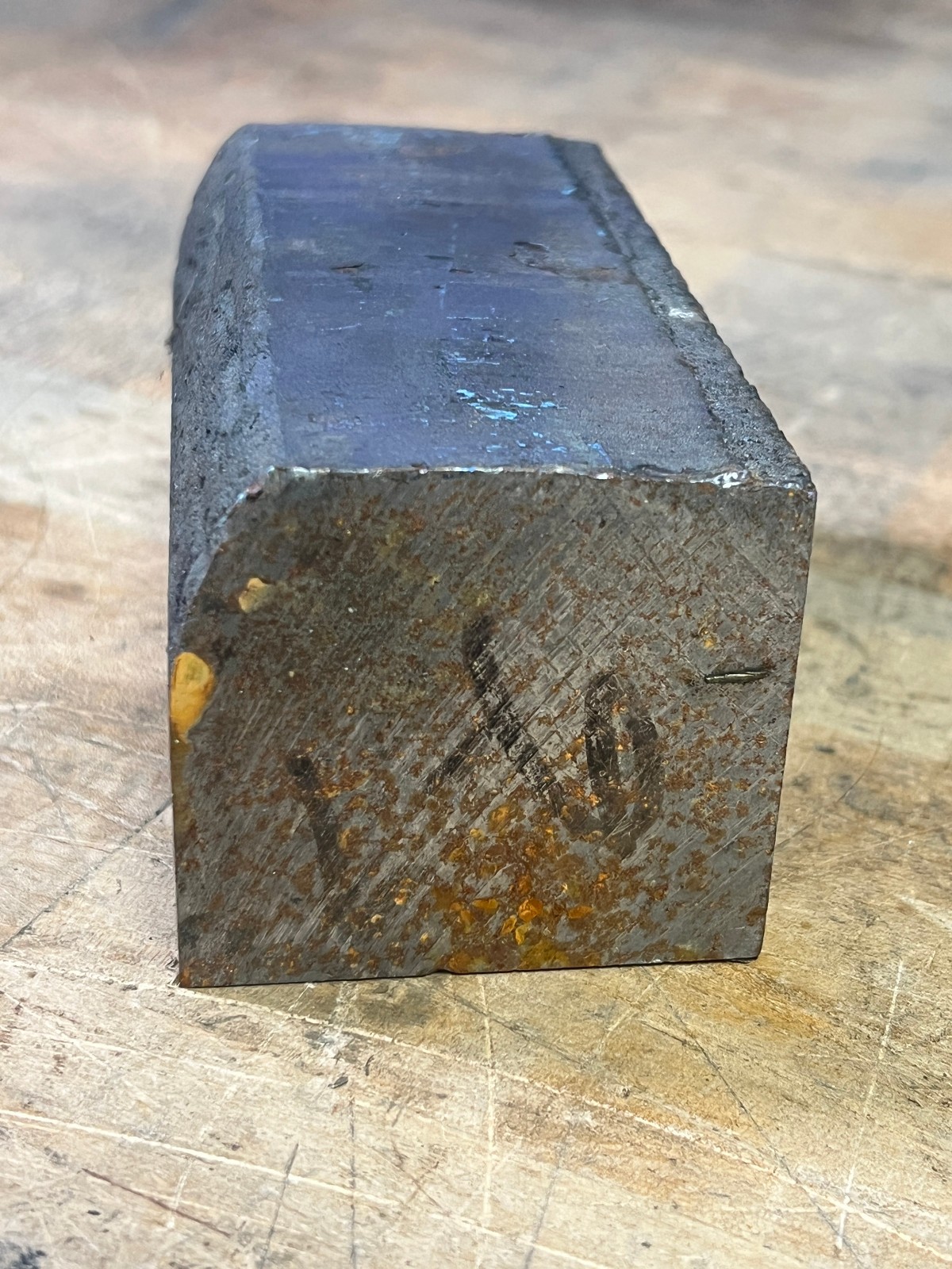 L-6 Tool steel flat bar square 4 7/8 x 2 1/2 x 2 1/4 Oil Hardening High nickel