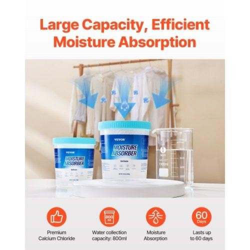 Moisture Absorber Bucket 2 Packs 16.2 oz HiCapacity Moisture Absorber