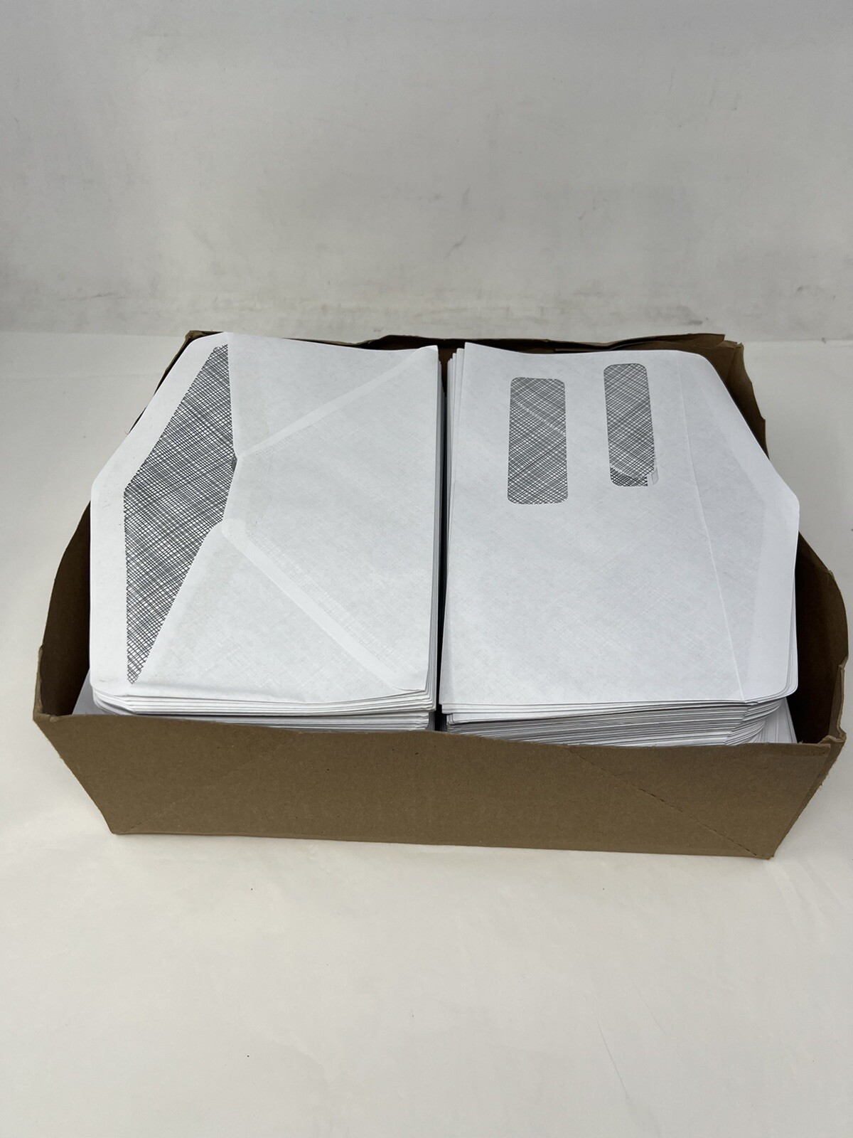 Revenue Envelopes 4 1/2” X 8 7/8”x 1 3/4” #24 White Dove, Double Window 2500 Qty