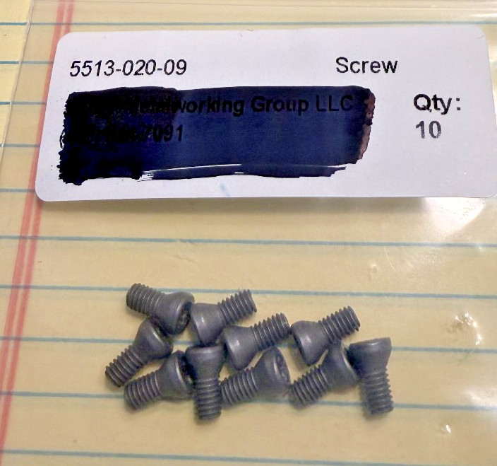 10 pcs THFC-007 Insert Screw: CO-3508 .. MS-1155 .. 5513-020-09 .. TCS-1M-04