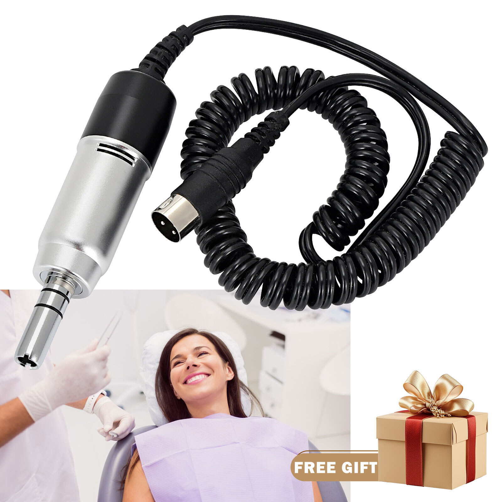 Dental 35K RPM Standard E-Type Electric Motor Handpiece for Marathon Polisher