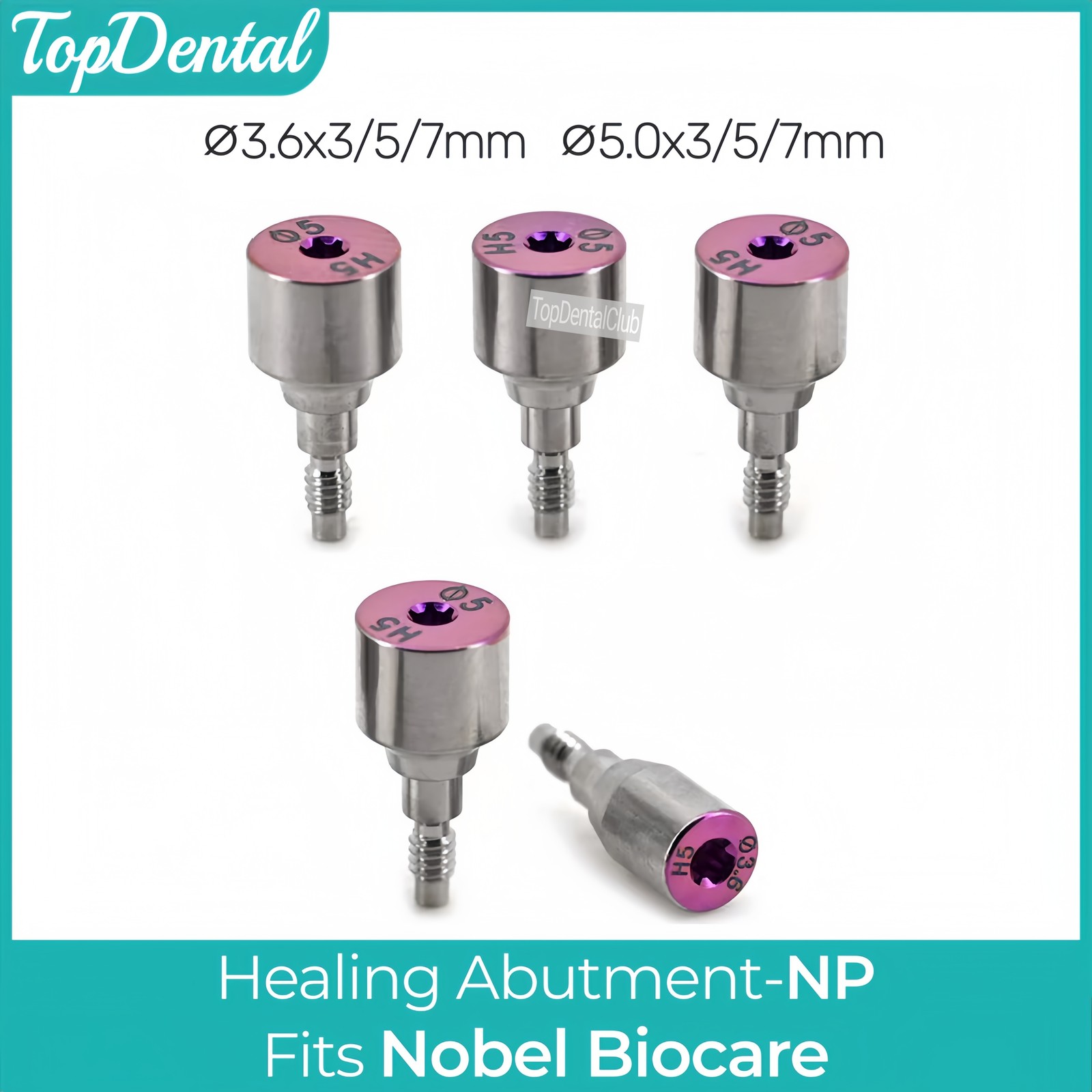 NP Dental Healing Cap Abutment Accessories Conical Connection Fits Nobel Active