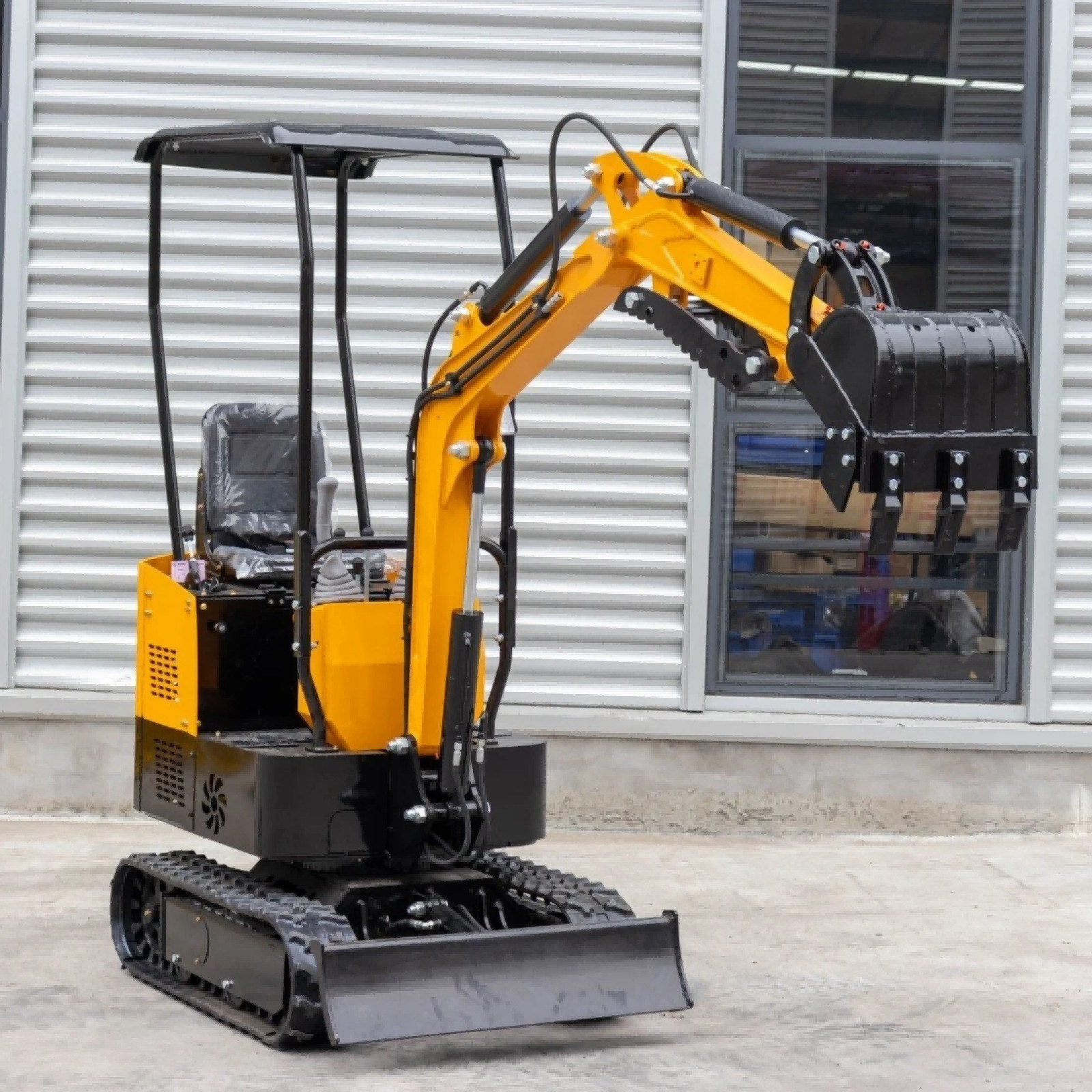 🔥NJ/CA/TX/GA Mini Excavator 1 Ton Digger 13.5hp Gas Tracked Crawler EPA Engine