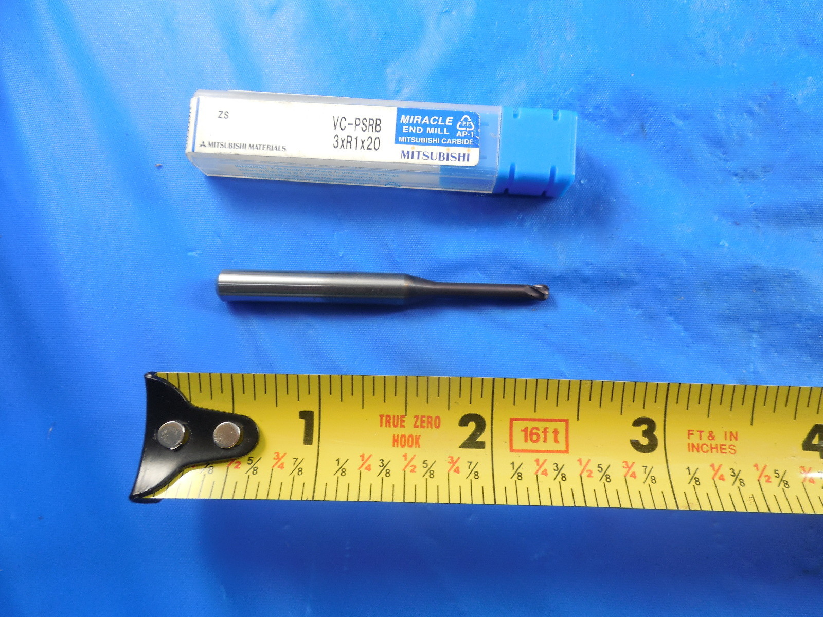 Mitsubishi VCPSRBD0300N20R10 Carbide End Mill 4 Flute 3mm Dia. 3mm LOC 60mm OAL