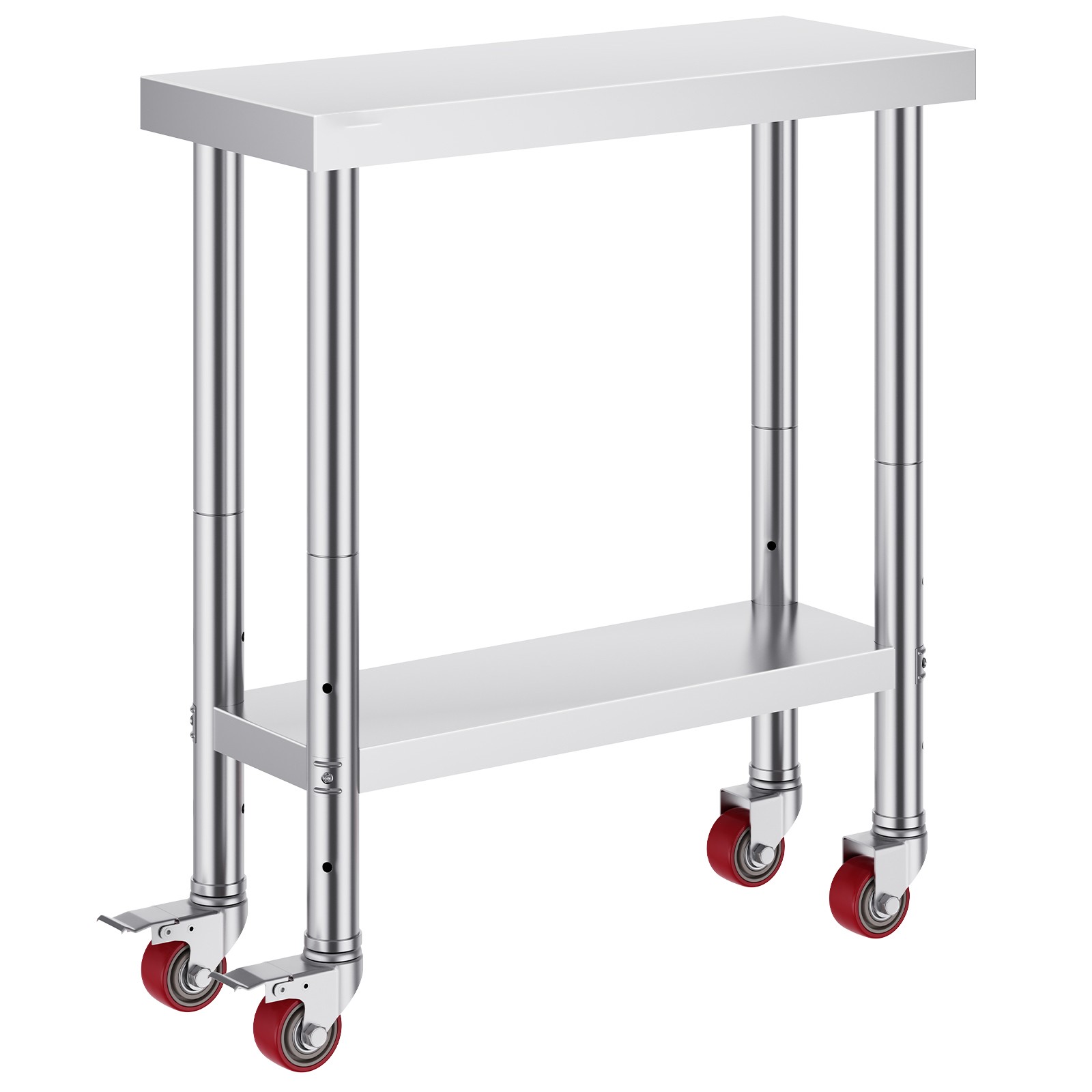 12″ x 30″ Kitchen Work Table With Wheels Commercial Kitchen Restaurant Table