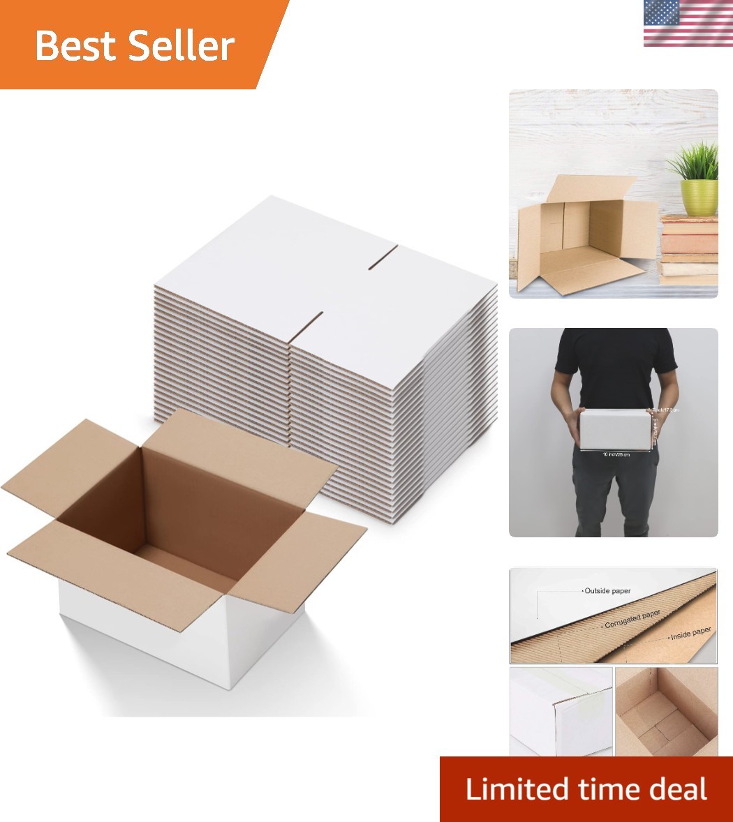 Wholesale Set of 25 Sturdy 10x7x5 Shipping Boxes – Eco-Friendly for Business Use