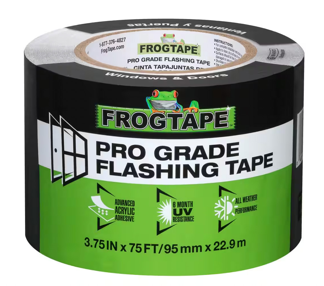 FrogTape Pro Grade Flashing Tape (FSL 055): 3-3/4 in. x 75 ft. (Black) 3.75 x 75
