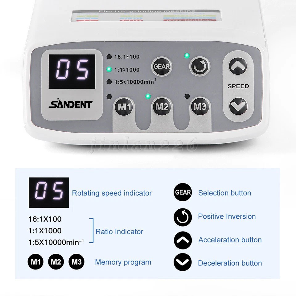 Dental LED Brushless 1:1/1:5/16:1 Electric Micro Motor Internal E-type 4Holes