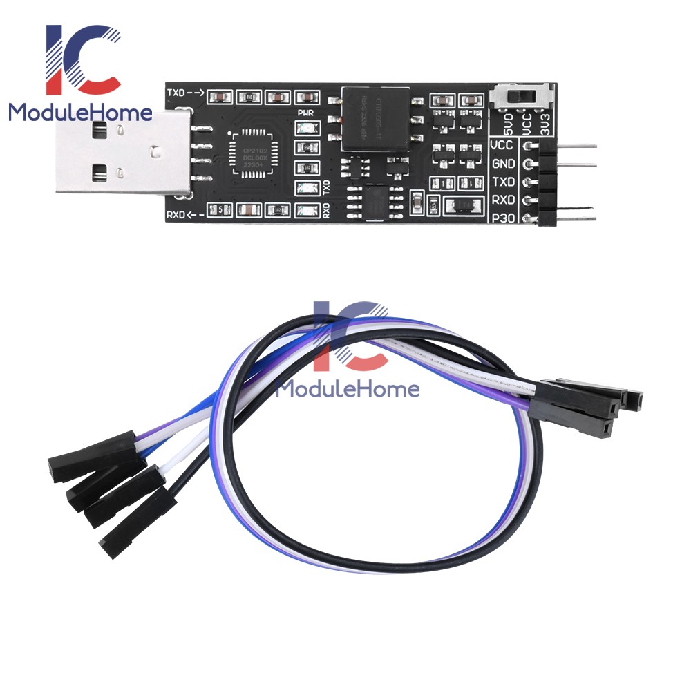 USB to TTL UART Module Serial Converter CP2102 CH340C Module VCC 3.3V or 5V
