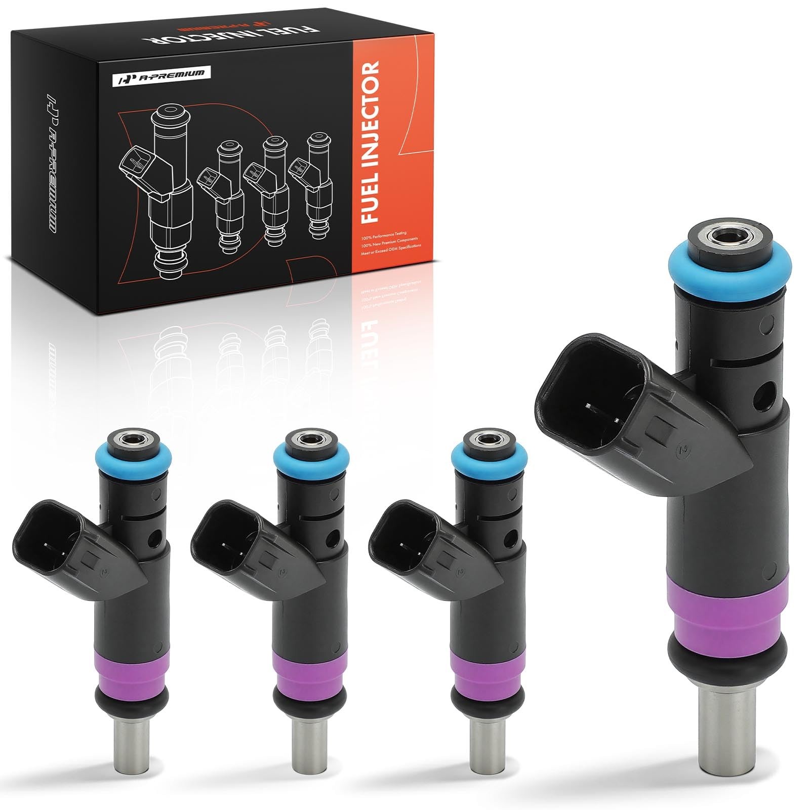 A-Premium 4 Holes Set of 4 Fuel Injectors Compatible with Dodge Caliber 2007 200