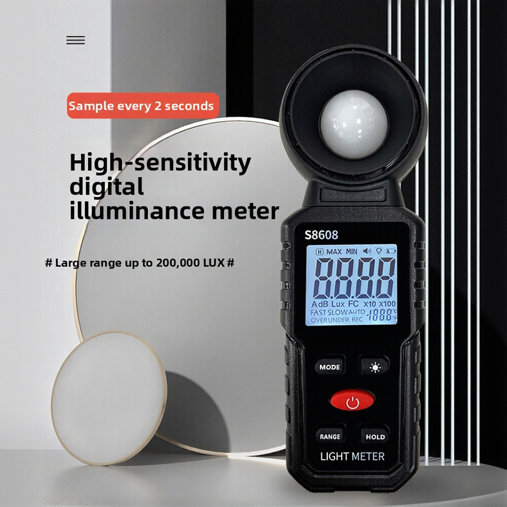 S8608 Light Meter with Dual Unit Display Lux FC Suitable for Labs Field