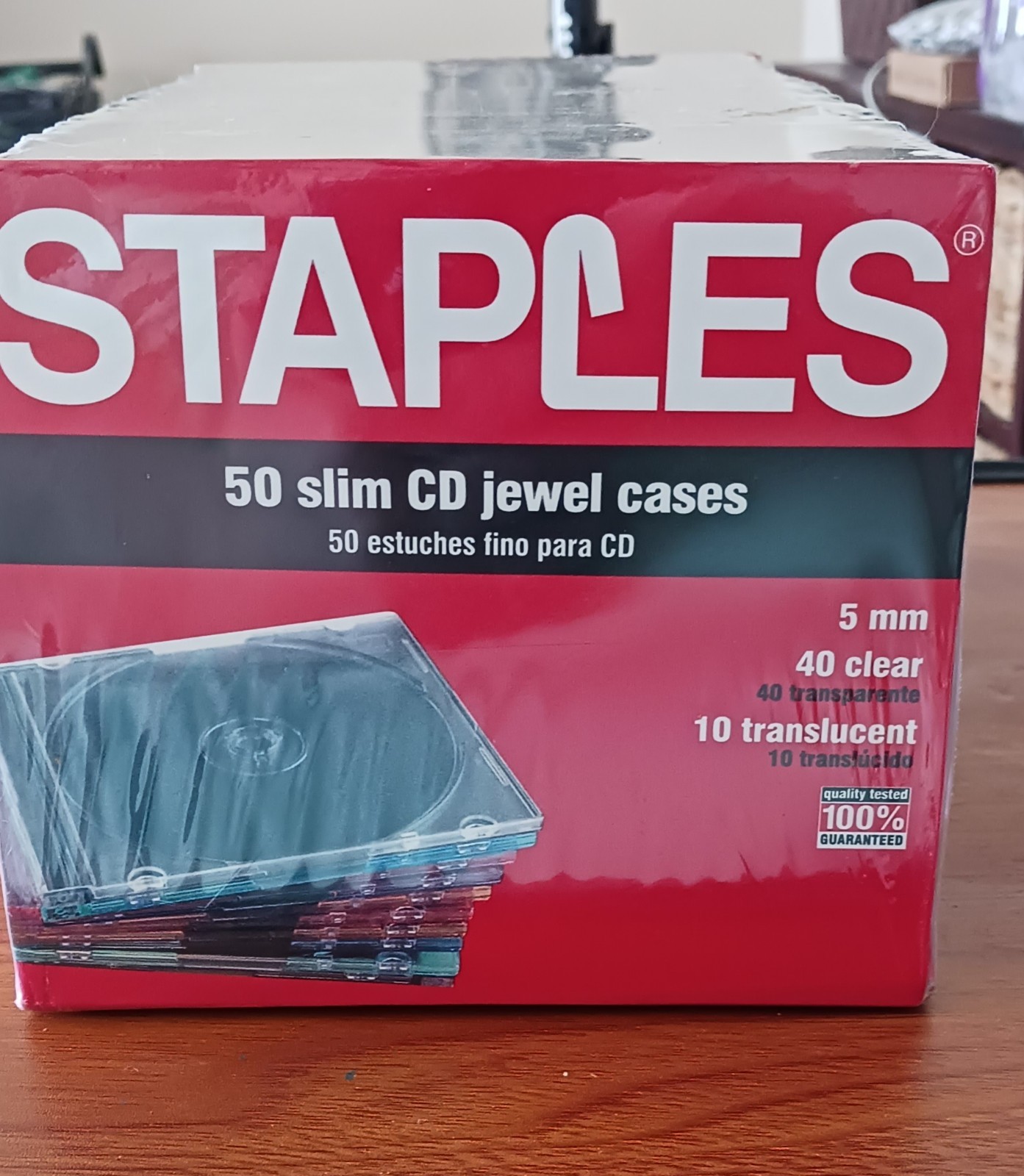 Brand New CD / DVD / Blu-ray Cases (Staples Branded) Jewel Cases 50 Pack