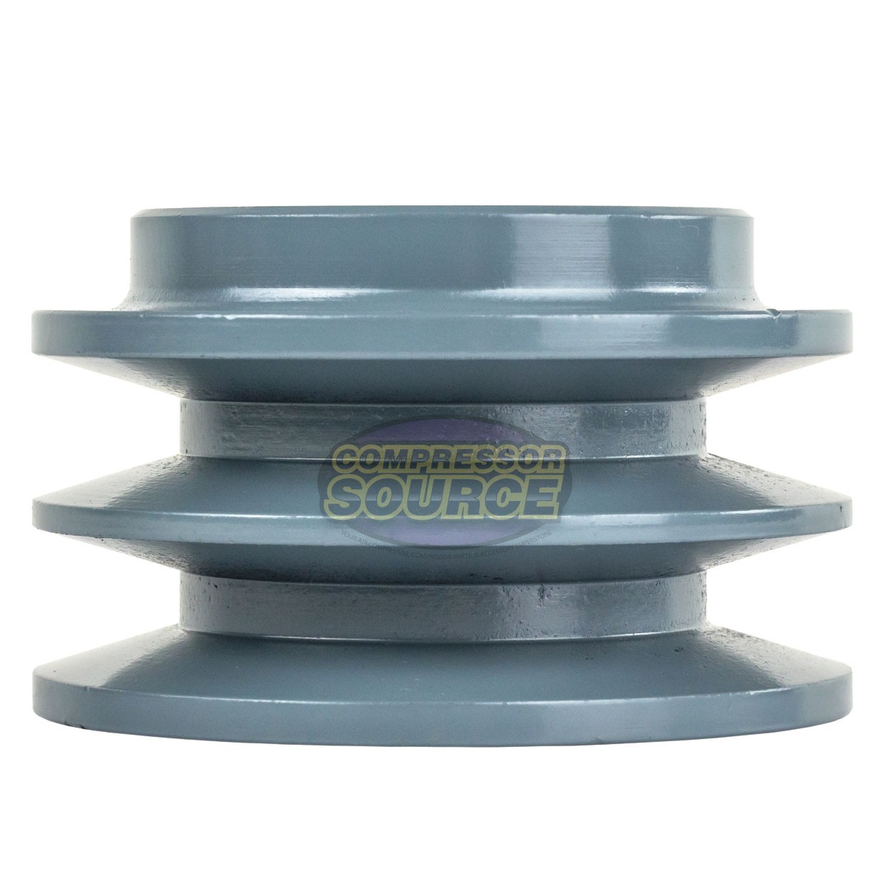 Cast Iron 3.5 ” Dual Groove Pulley 2 Belt B Section 5L with 5/8″ Sheave Bushing