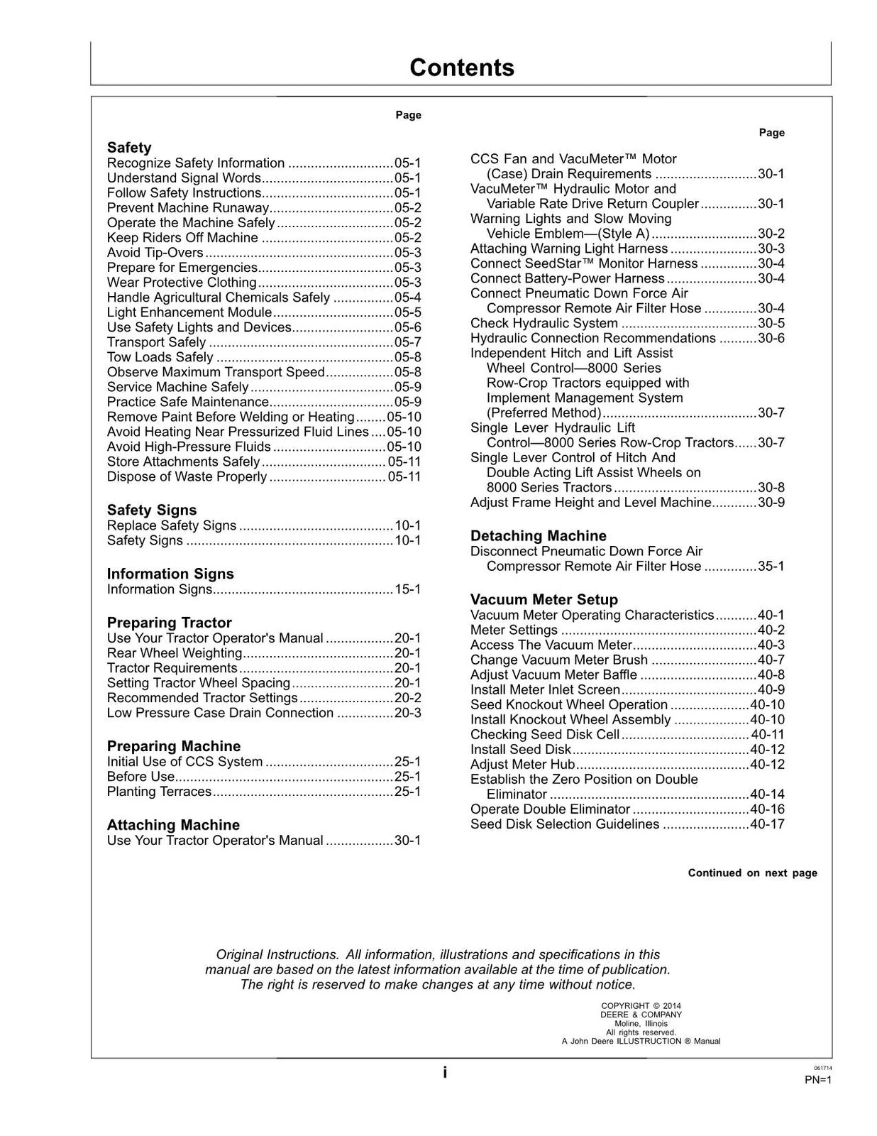 JOHN DEERE DR12 DR16 DR18 DR24 PLANTER OPERATORS MANUAL #3