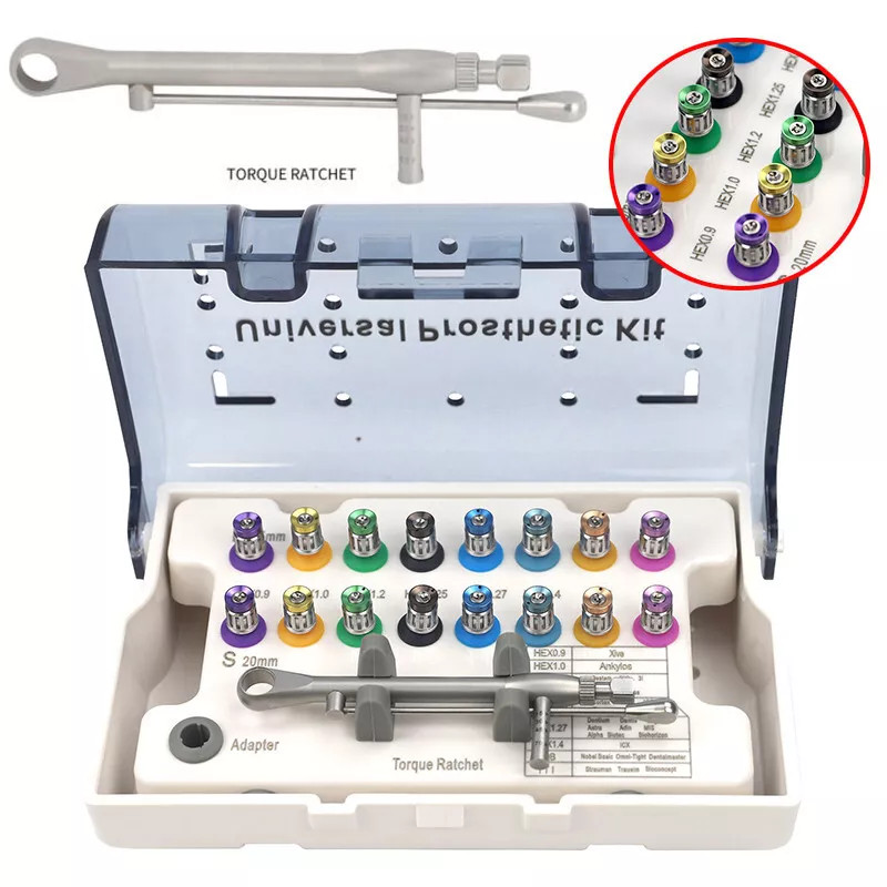 Dental Universal Implant Kit Abutment Hand Driver Hex Screwdriver Long+Short US