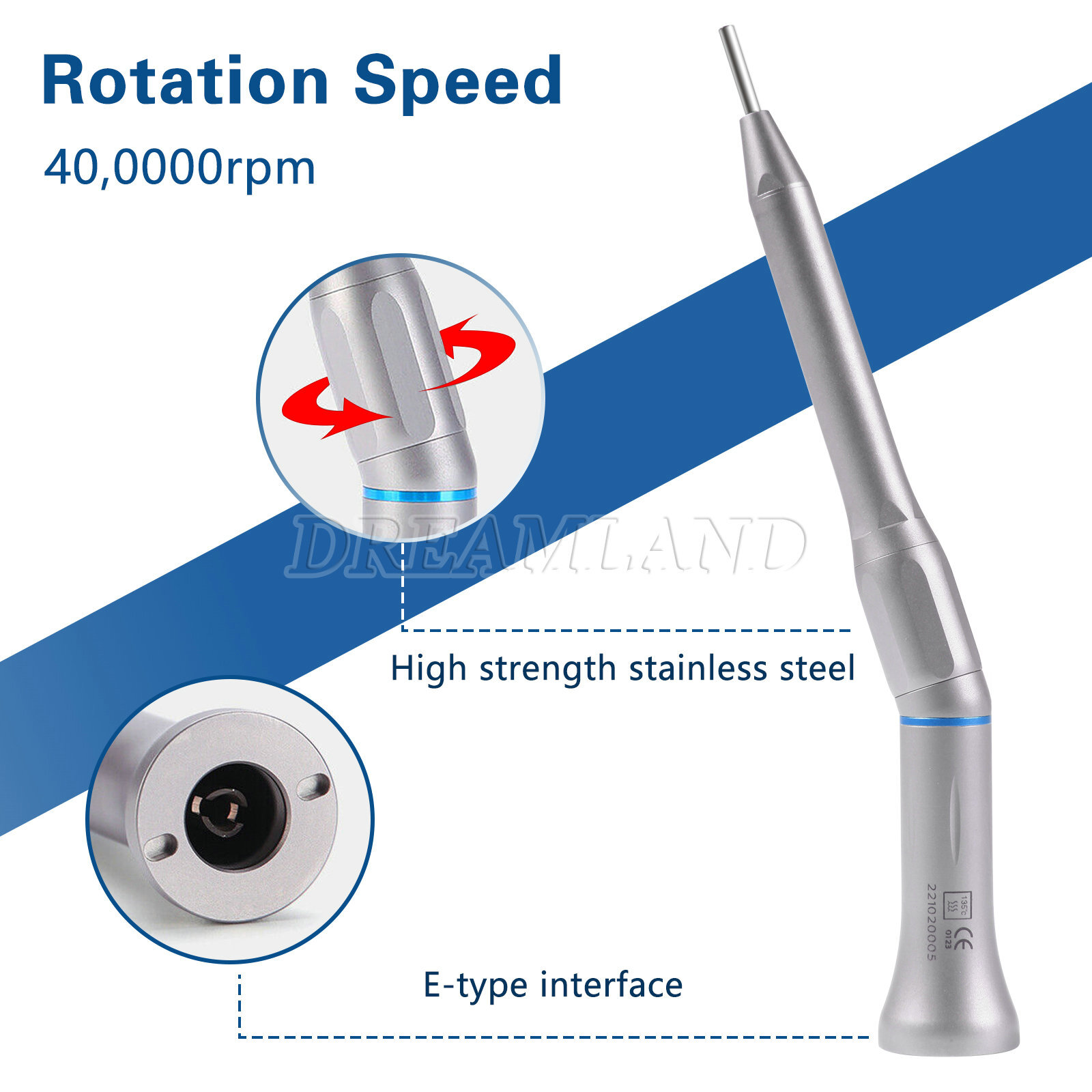 Dental 20 Degree Straight 1:1 Direct Drive Surgical Operation Contra Angle uk