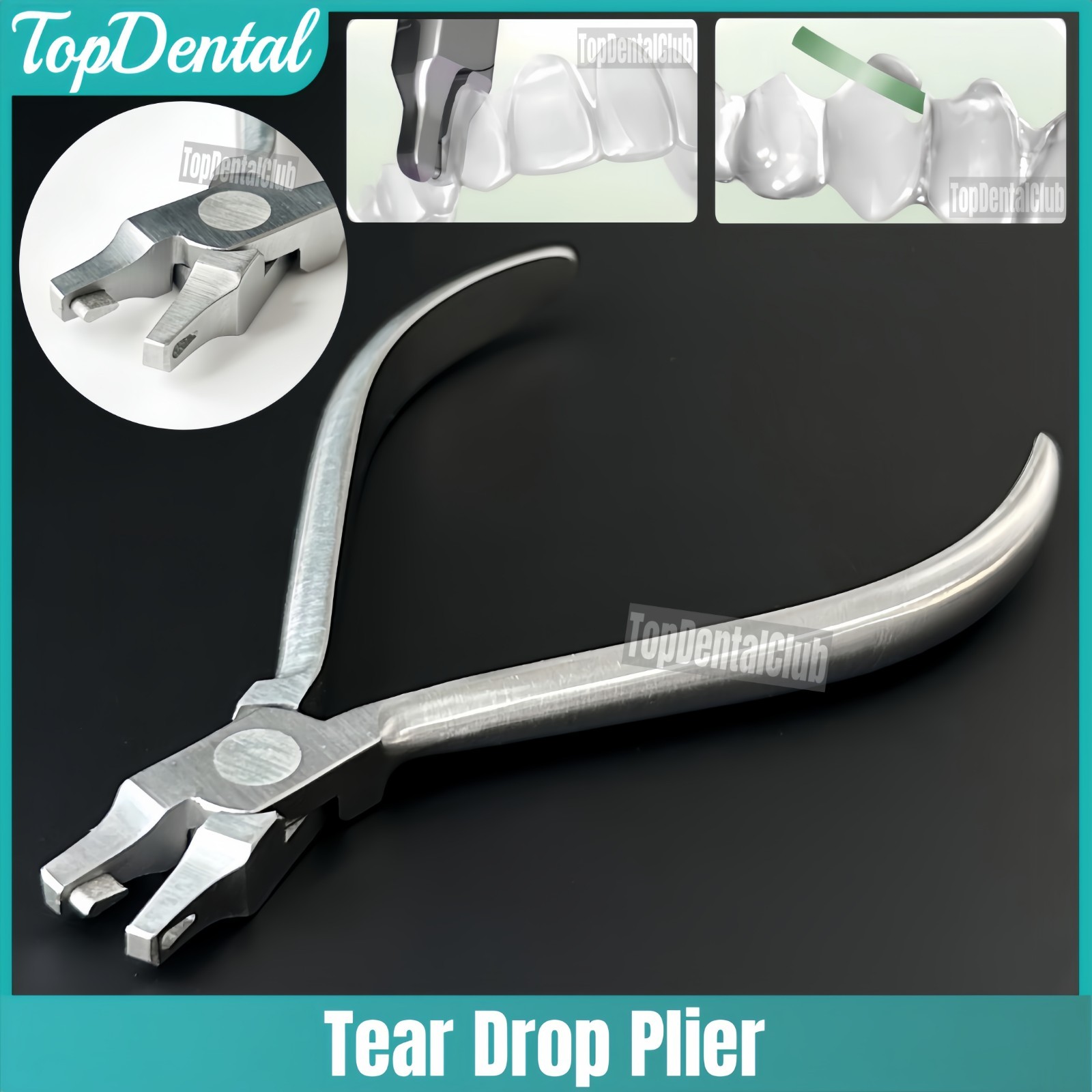 Dental Tear Drop Plier Aligner Retainer Invisable Clear Braces Orthodontic Plier