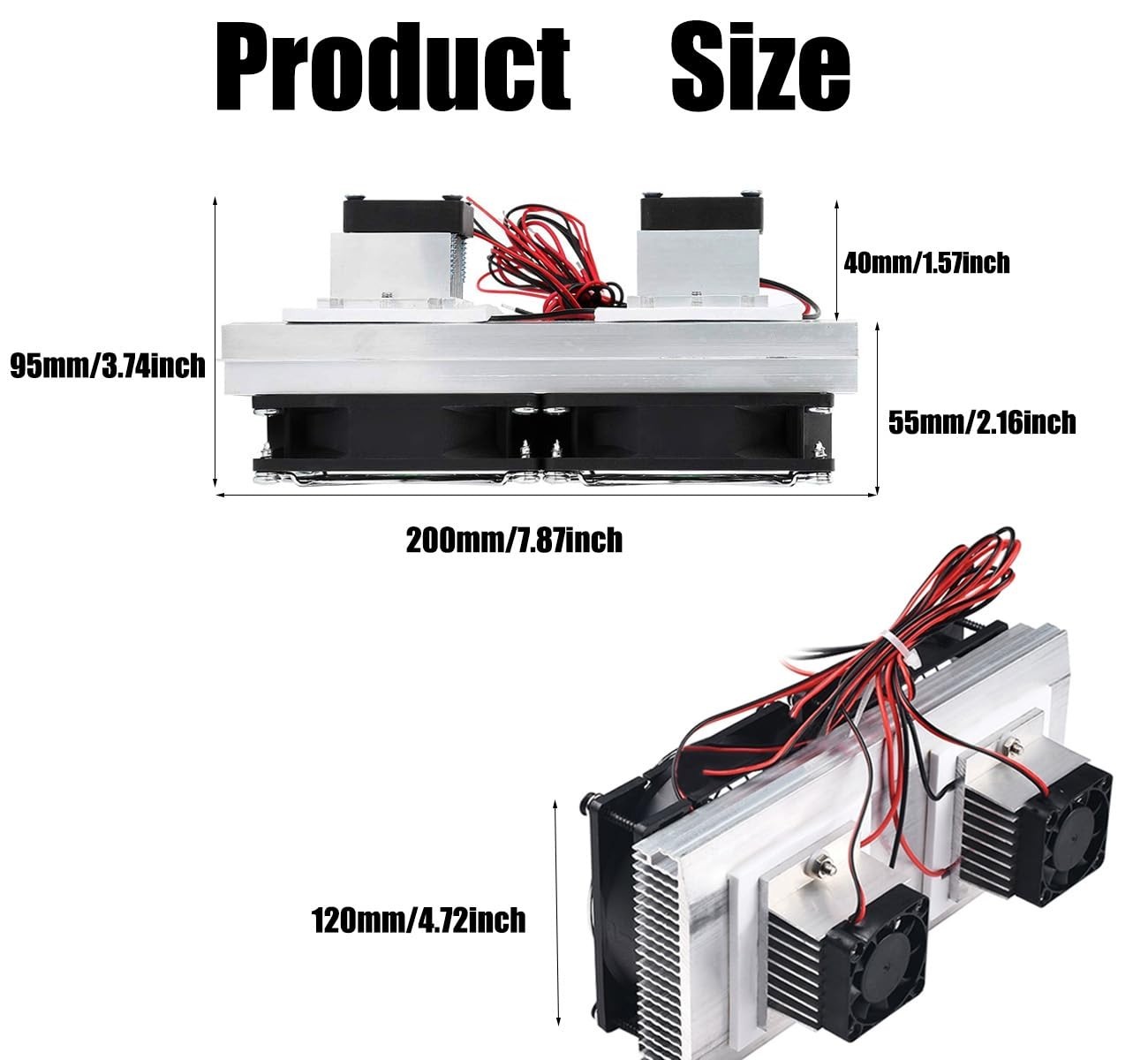 Mini Air Conditioner DC 12V DIY Thermoelectric Peltier Refrigeration Cooling….