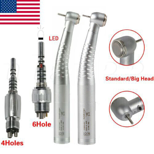 KAVO Style Dental Fiber Optic LED High Speed Handpiece /Quick Coupler 4Hole 6Pin
