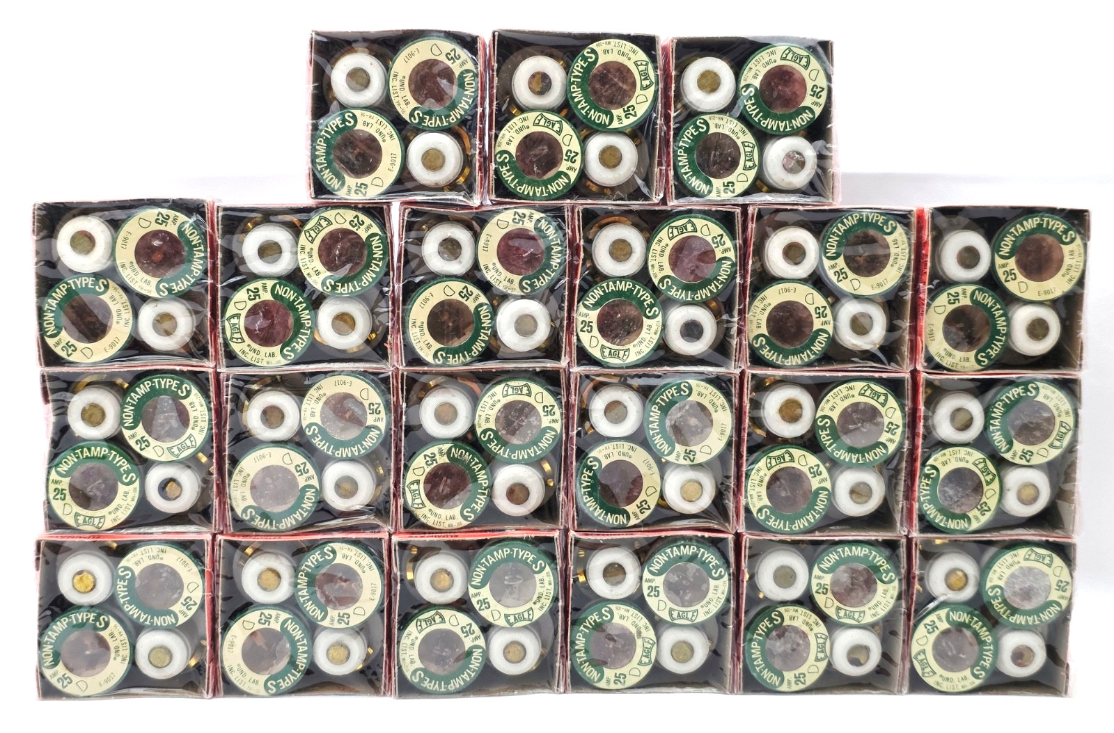 Lot of 21 Packs Eagle 675-25 125 Volt 25 Amp Time Delay Fuses Vintage Type S
