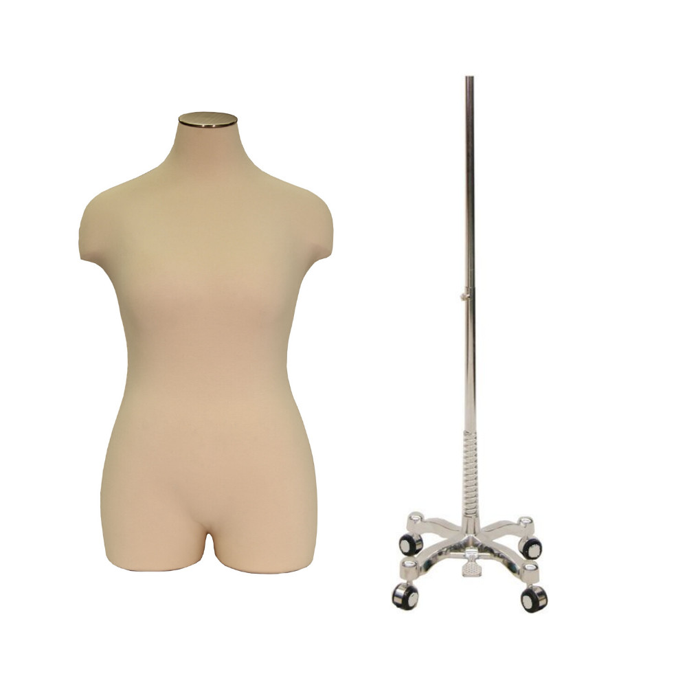Adult Female Plus Size Half Body Mannequin Dress Form Pinnable Torso