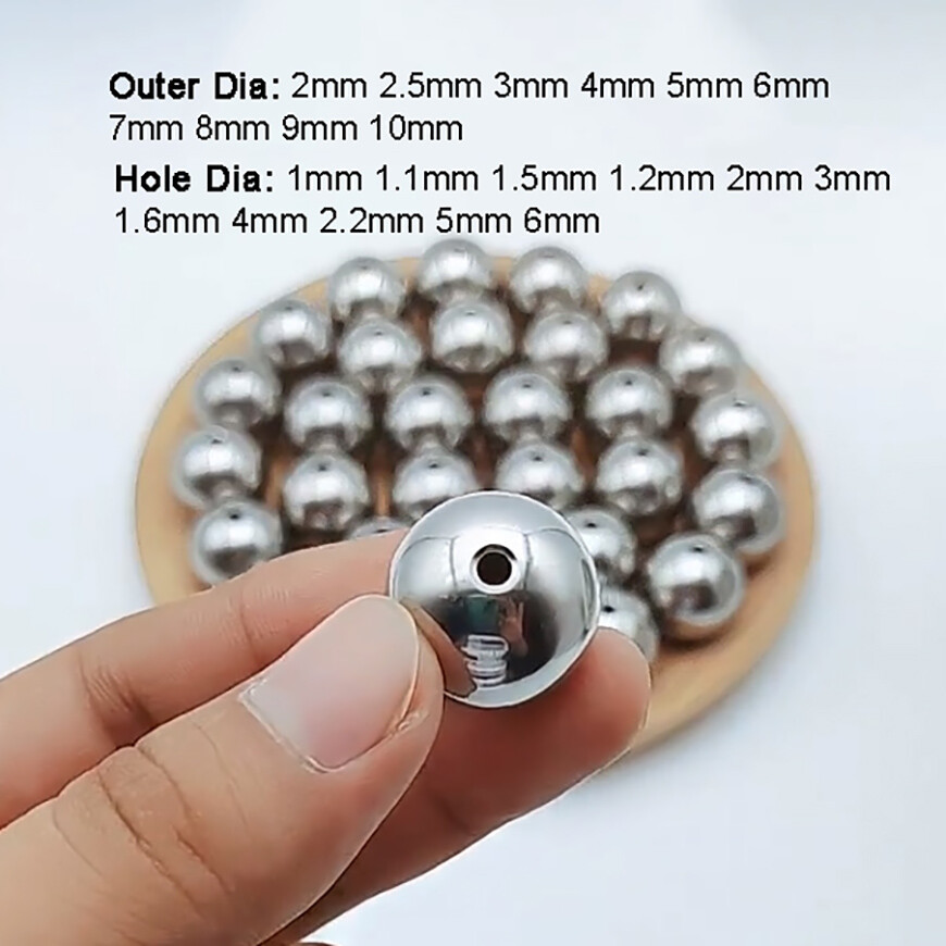 Through Hole Stainless Steel Ball Bearing 1mm-6mm Hole | 2mm-6mm Outer Diameter
