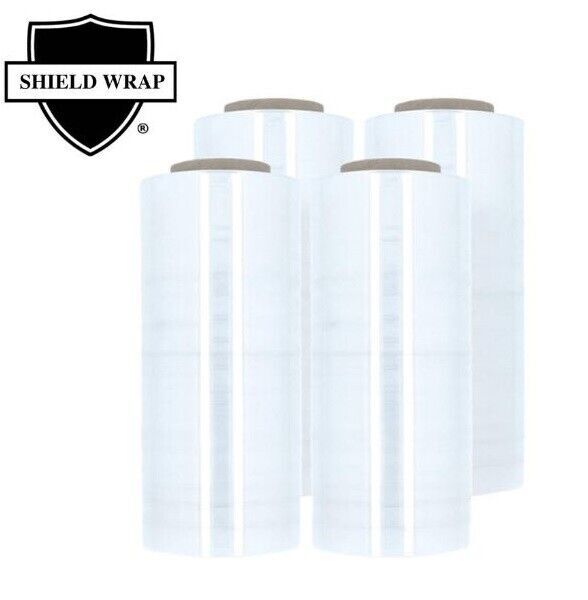 Cast Hand Stretch Wrap Clear Plastic Shrink Film 12″ x 2000′ 60 Gauge 4 Rolls